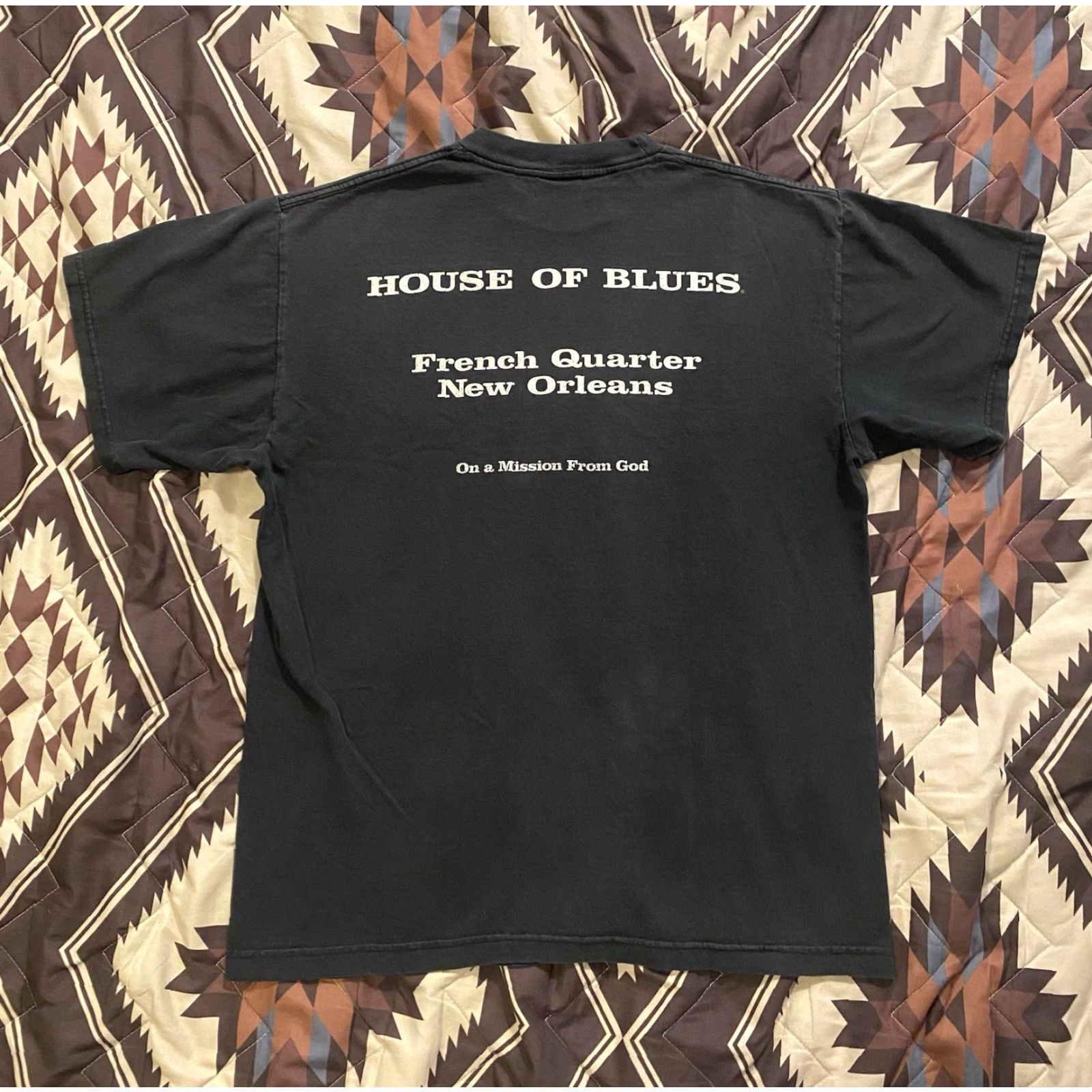 Vintage VINTAGE House of Blues T-Shirt 90s Blues Brothers Black Mens Large Short Sleeve Crew Neck Graphic Print Size US L / EU 52-54 / 3 - 3 Thumbnail