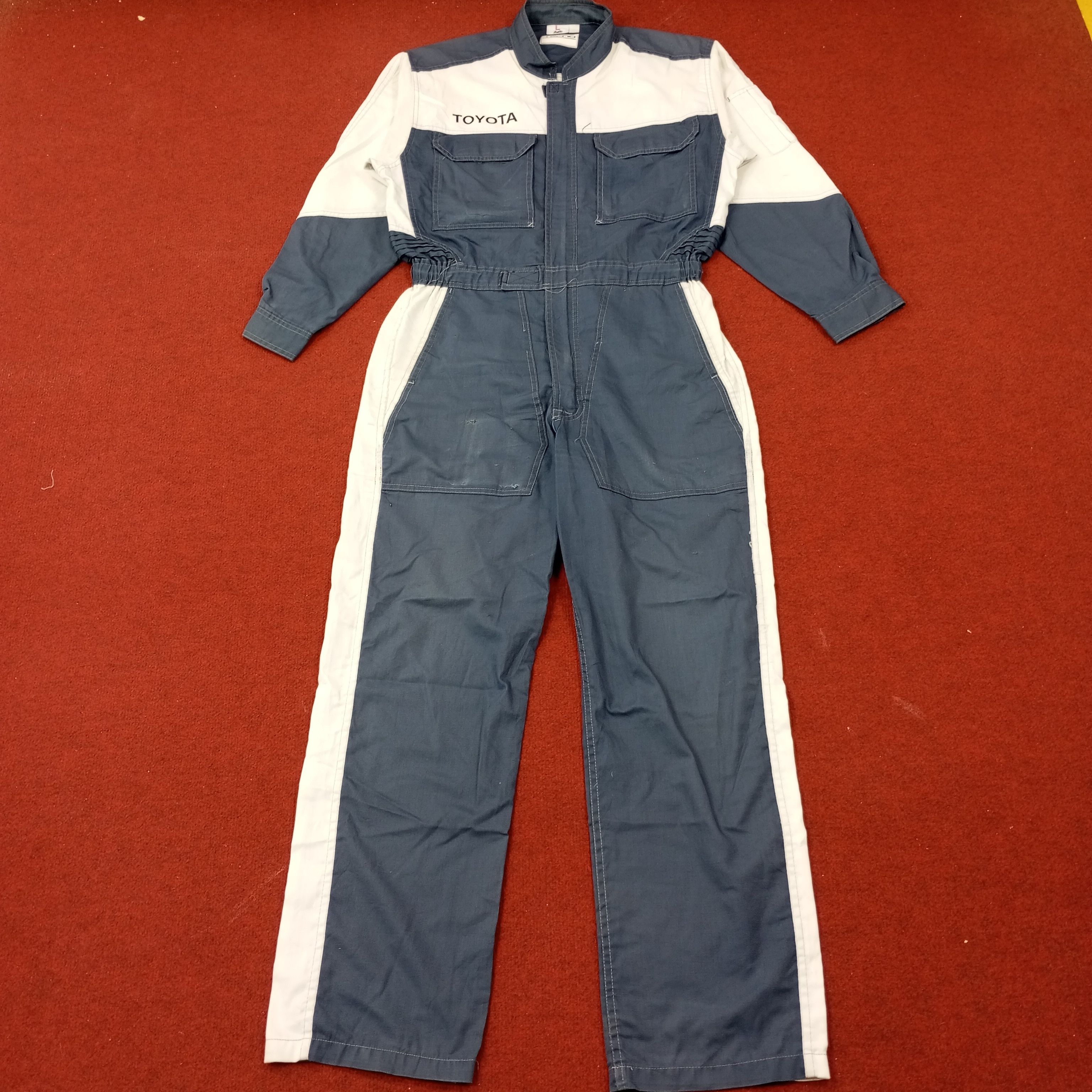 Japanese Brand × Vintage Toyota Tecno Japanese Motorsports Coverall Jacket c232n12 Size US M / EU 48-50 / 2 - 4 Thumbnail