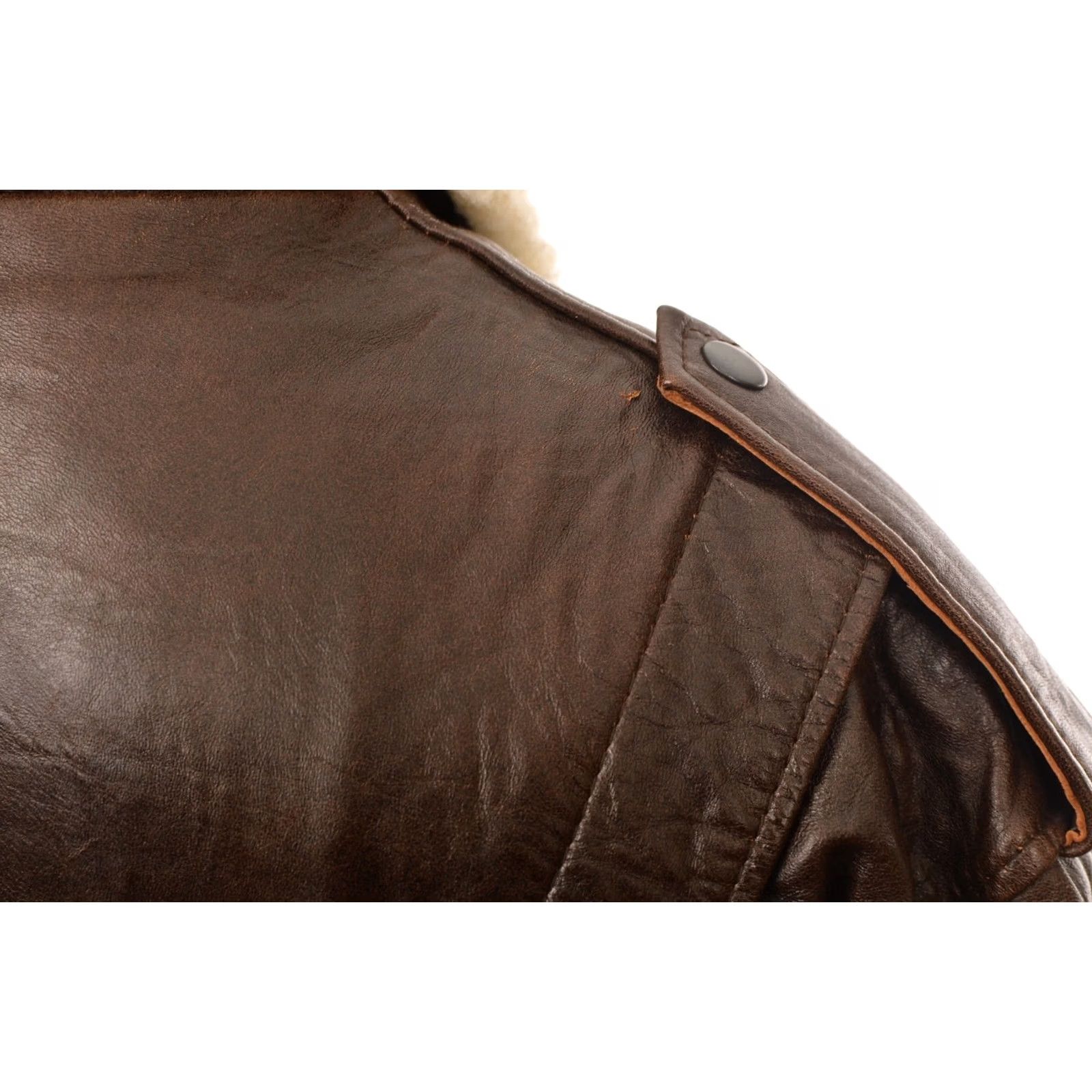 Vintage DDP McDuncan Air Force Brown Leather Aviator Jacket Size 50 Mens Bomber Jacket Leather Brown 50 Vintage Bay? Size US M / EU 48-50 / 2 - 5 Thumbnail
