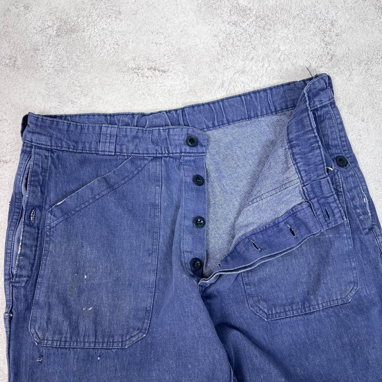 Le Laboureur Vintage 80s French Workwear Faded Sanfor Pants Size US 38 / EU 54 - 10 Thumbnail