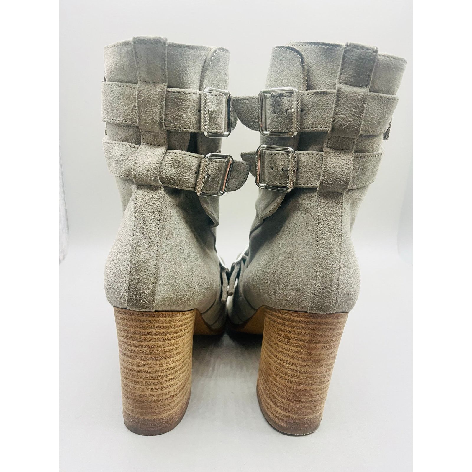 Belstaff Woman’s Grey 37.5 Belstaff Leather Boots zipper closure Size US 6.5 / IT 36.5 - 5 Thumbnail