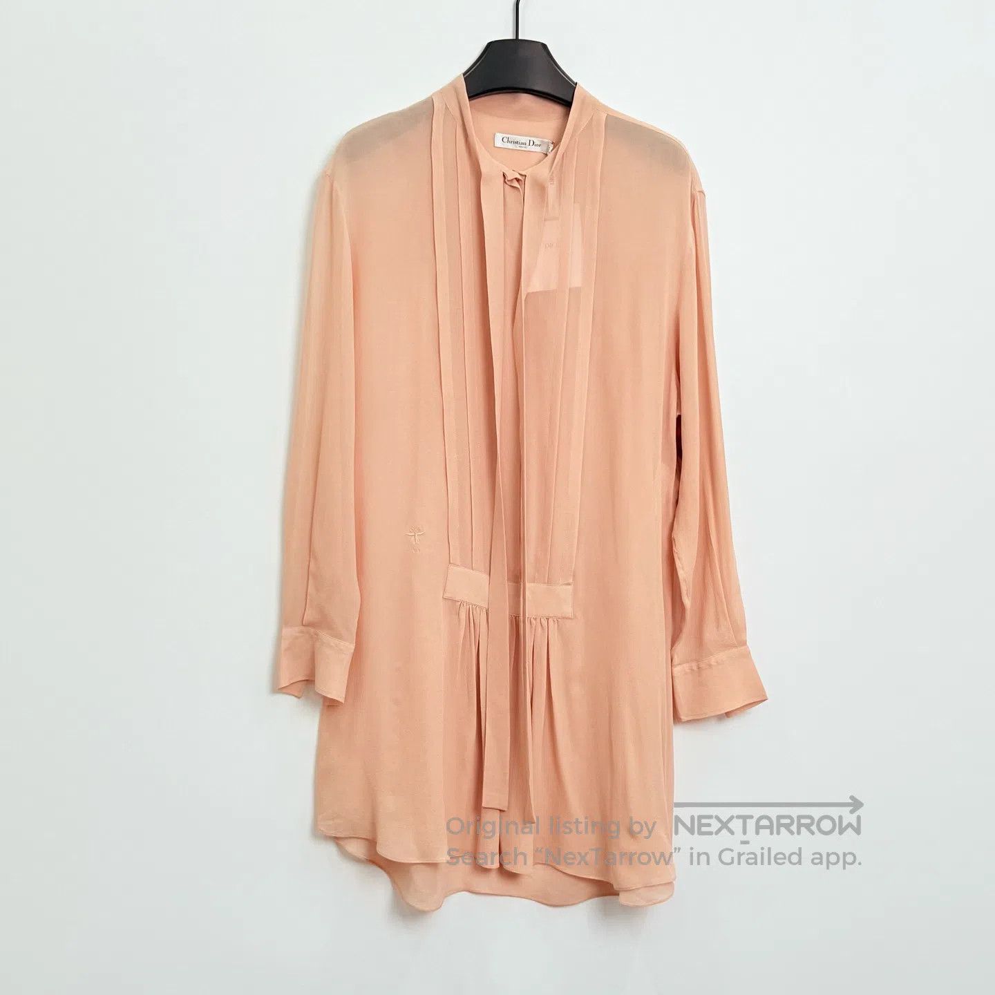 Dior Dior Nude Silk Ribbon Long Shirt| Size XS / US 0-2 / IT 36-38 - 1 Thumbnail