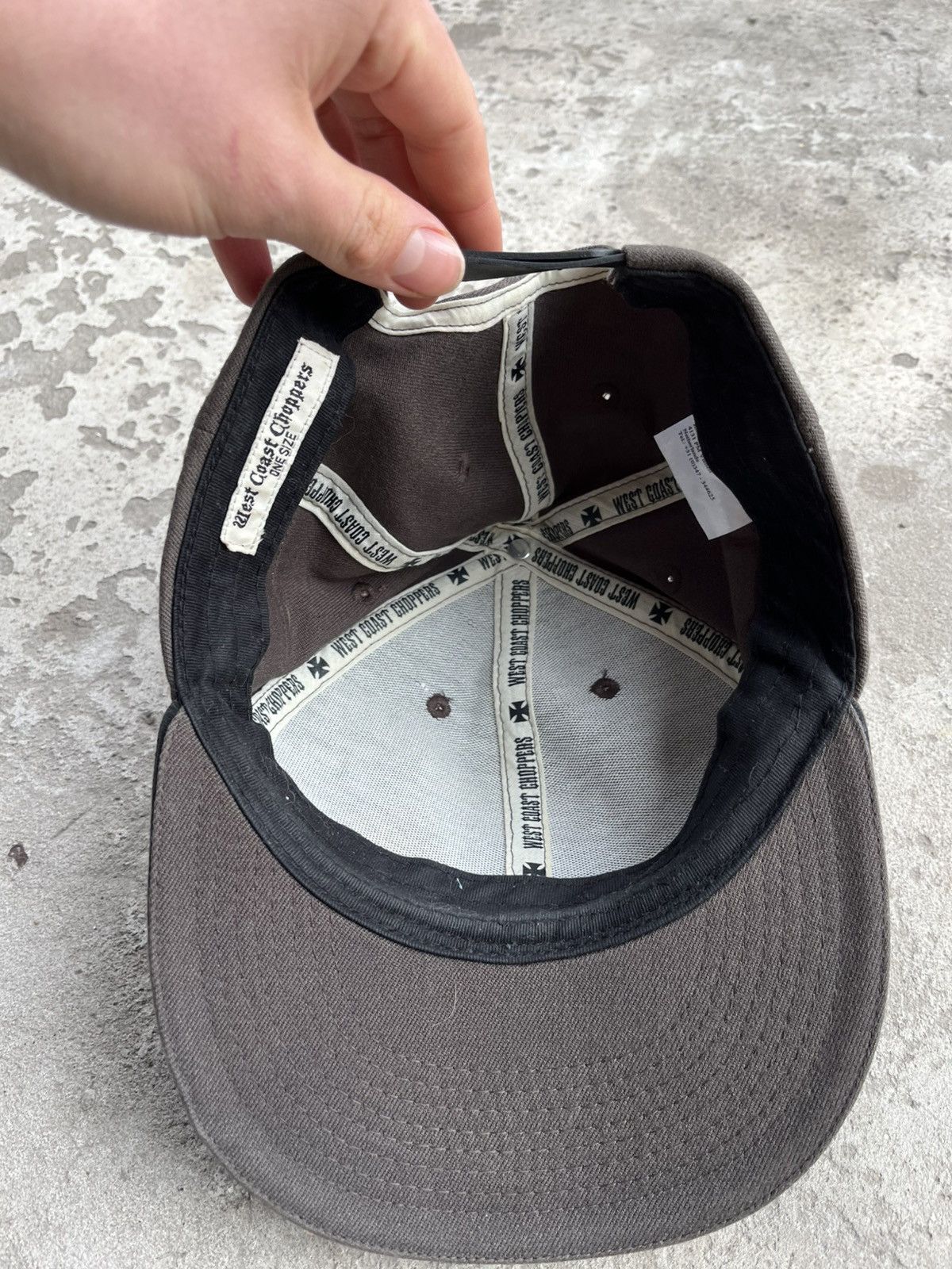 Vintage × West Coast Choppers West Coast Choppers Japanese Faded Big Logo Cap Chrome style Size ONE SIZE - 8 Thumbnail