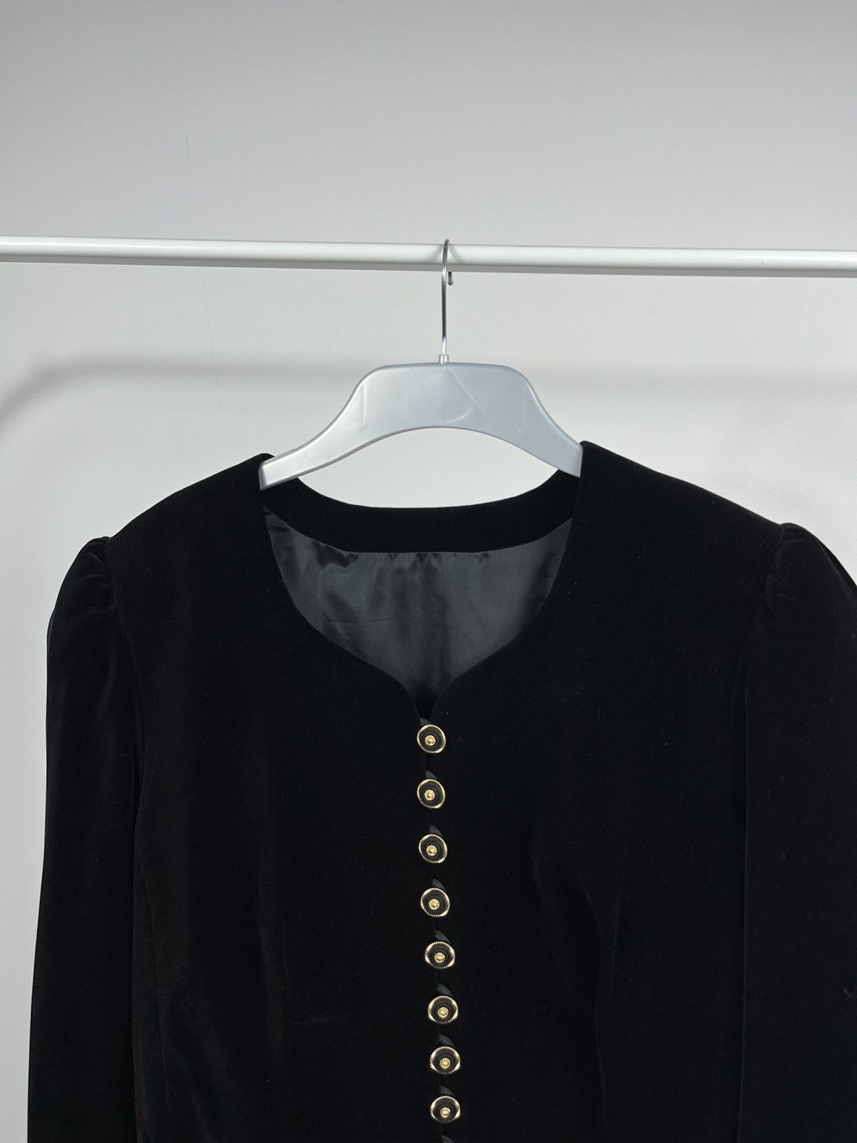 Vintage Helene Strasser Germany Vintage Velvet Jacket Gold Buttons Size L / US 10 / IT 46 - 2 Thumbnail