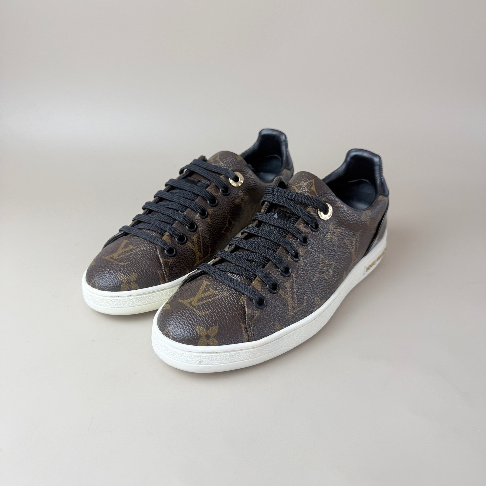 Louis Vuitton Louis Vuitton Monogram Black Brown Casual Shoes Size US 4.5 / IT 34.5 - 1 Thumbnail