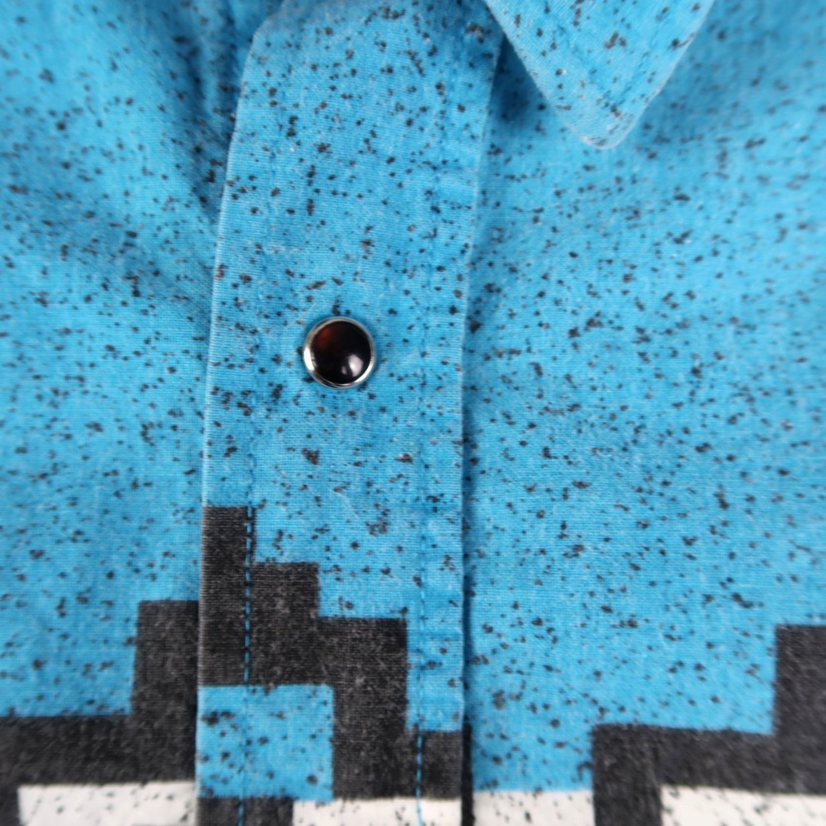 Roper VINTAGE Roper Shirt L Blue Aztec Geometric 90s Western Cowboy USA Mens Button-Up Snap XL? Size US L / EU 52-54 / 3 - 5 Thumbnail