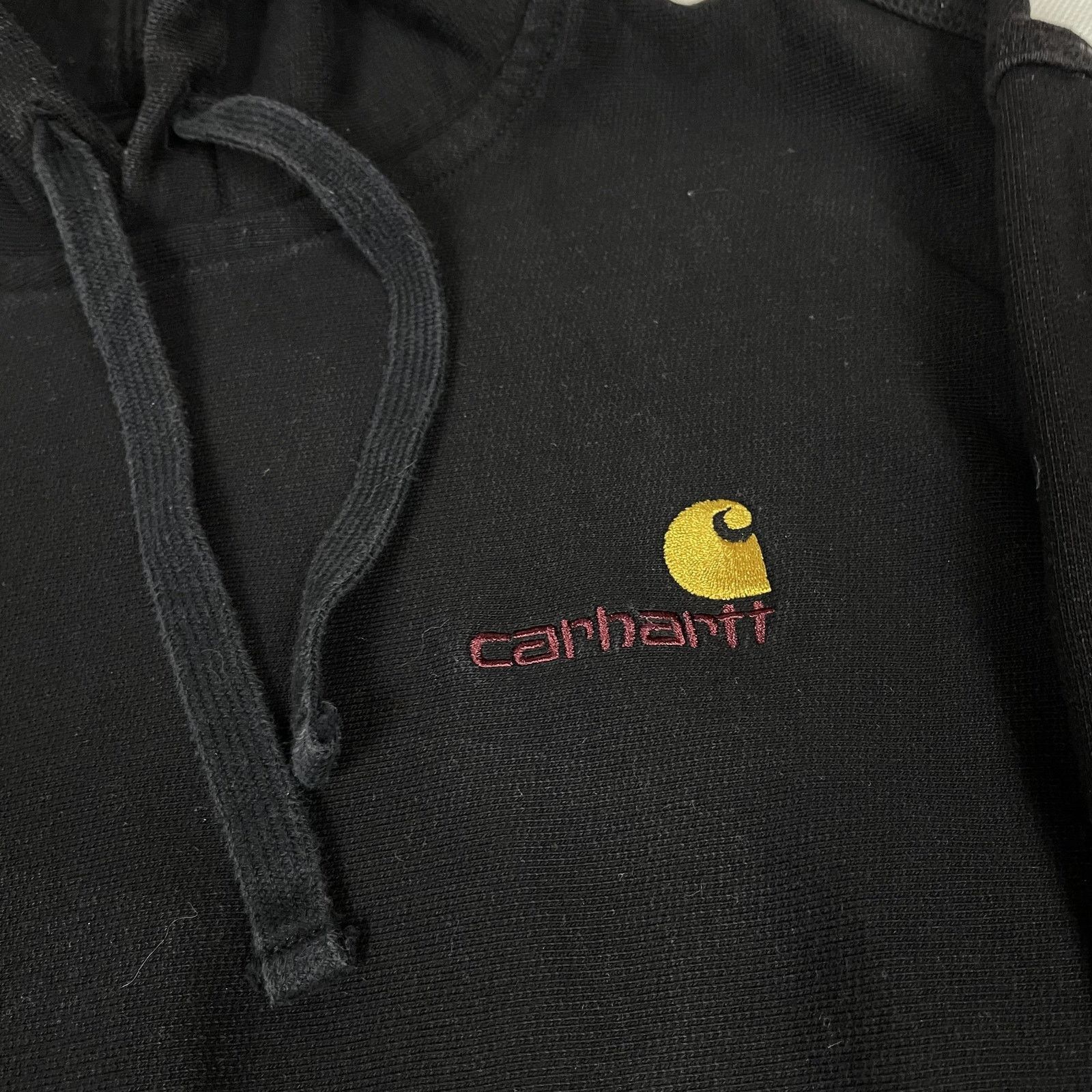 Carhartt Carhartt Men Black Cotton Hooded American Script Sweat Small Size US S / EU 44-46 / 1 - 3 Thumbnail