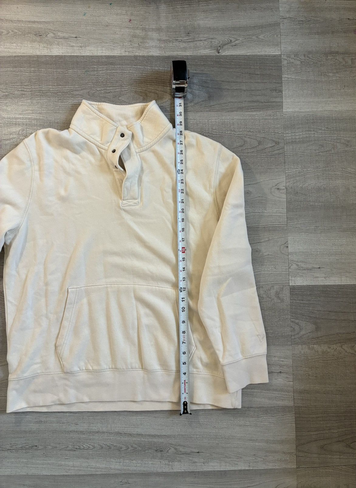 American Eagle Outfitters American Eagle Crean White Sweater With Button Up Collar Size US XL / EU 56 / 4 - 5 Thumbnail