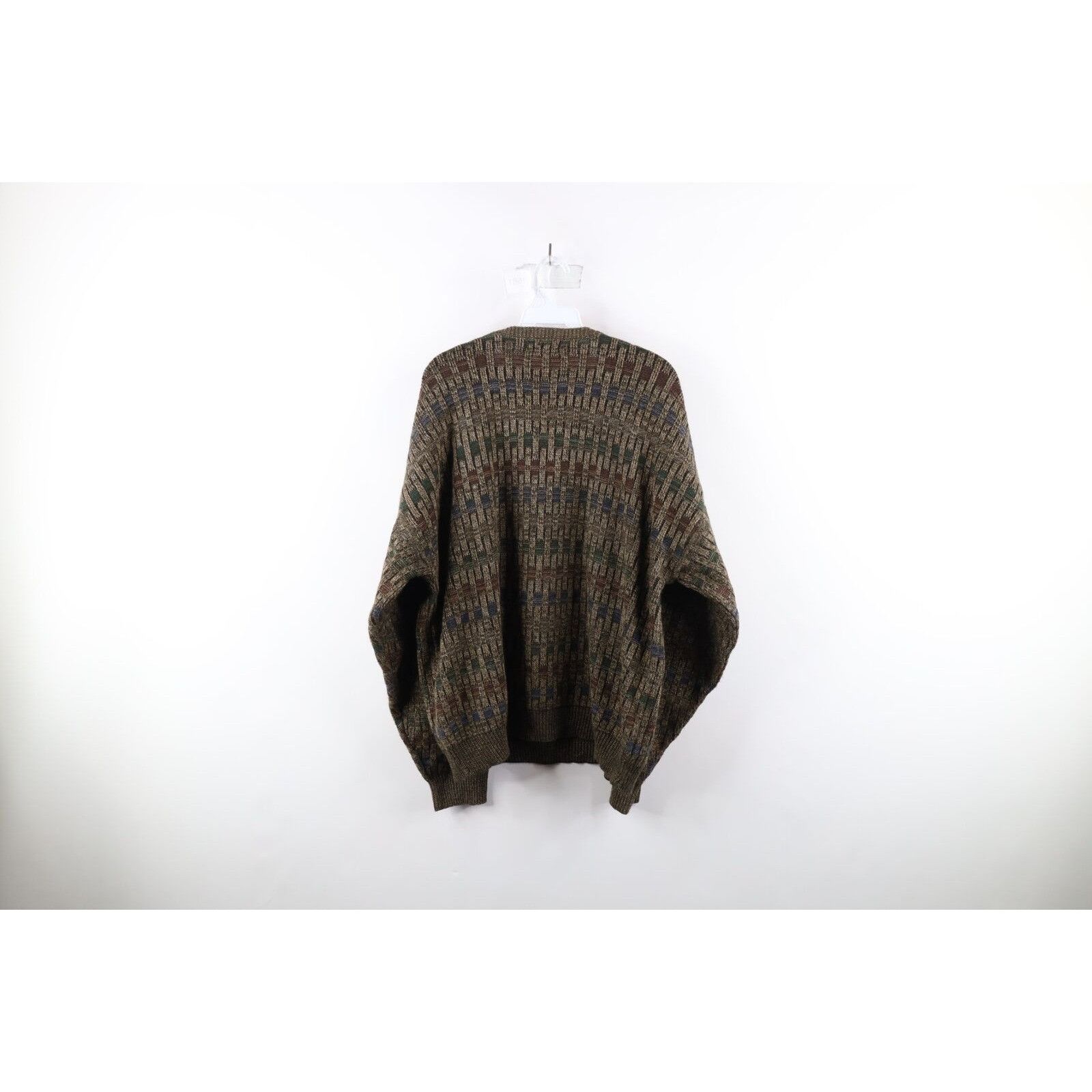 Vintage Vintage 90s Coogi Style Ed Bassmaster Rainbow Knit Sweater Size US L / EU 52-54 / 3 - 5 Thumbnail