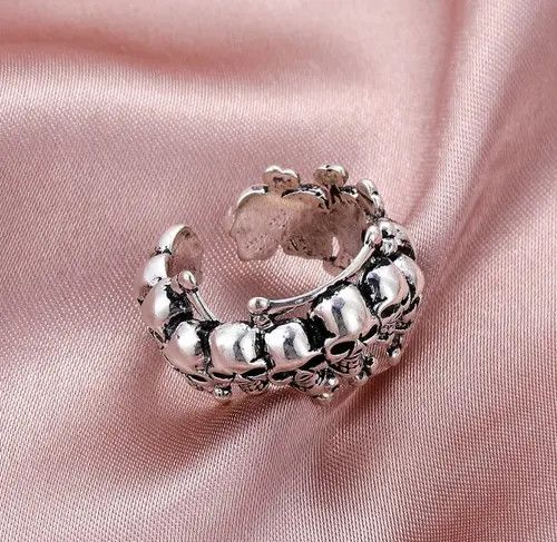 Other Mini Skulls Adjustable Punk Gothic Retro Unisex Ring Size ONE SIZE - 3 Thumbnail