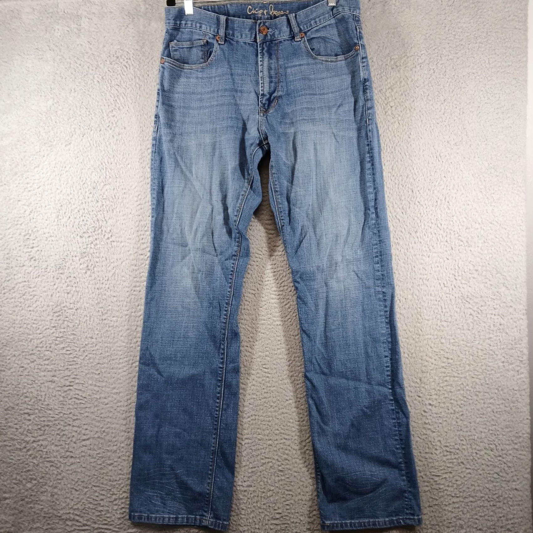 Vintage Chip & Pepper Jeans Mens W34 L34 Straight Leg Medium Wash Distressed Faded Size US 34 / EU 50 - 2 Thumbnail
