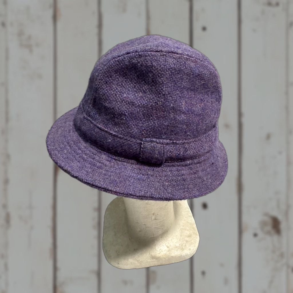 Vintage VINTAGE Bunratty Irish Tweed Walking Hat S Purple Wool Bucket Hat Men - 100% Wool, Tweed, Lined, Made Ireland, Classic, Fall Winter Spring, Casual Size ONE SIZE - 1 Thumbnail