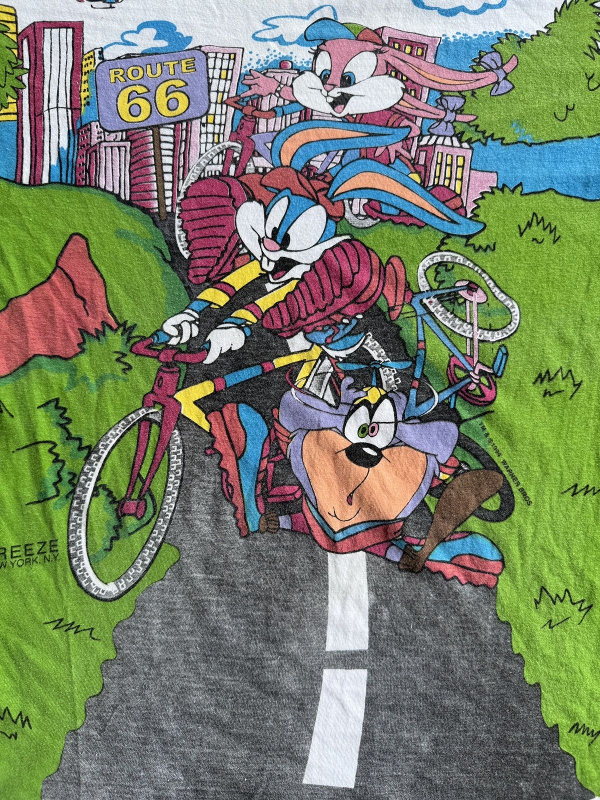 Anime × Cartoon Network × Vintage *RARE* 1994 90s VINTAGE WARNER BROS LOONEY TUNES ROAD 66 TEE Size US M / EU 48-50 / 2 - 2 Thumbnail