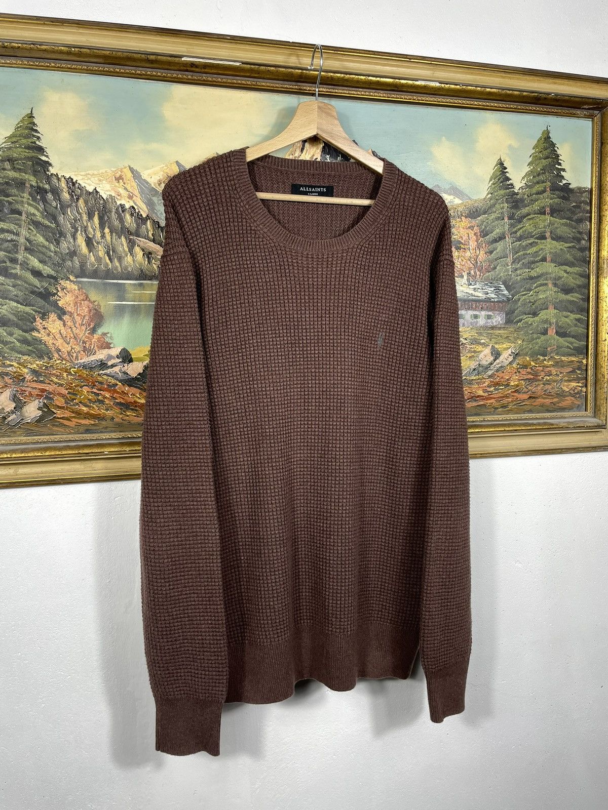 Allsaints × Designer × Japanese Brand AllSaints Longsleeve Jumper Pull Knitwear Designer Cotton Size US XL / EU 56 / 4 - 3 Thumbnail