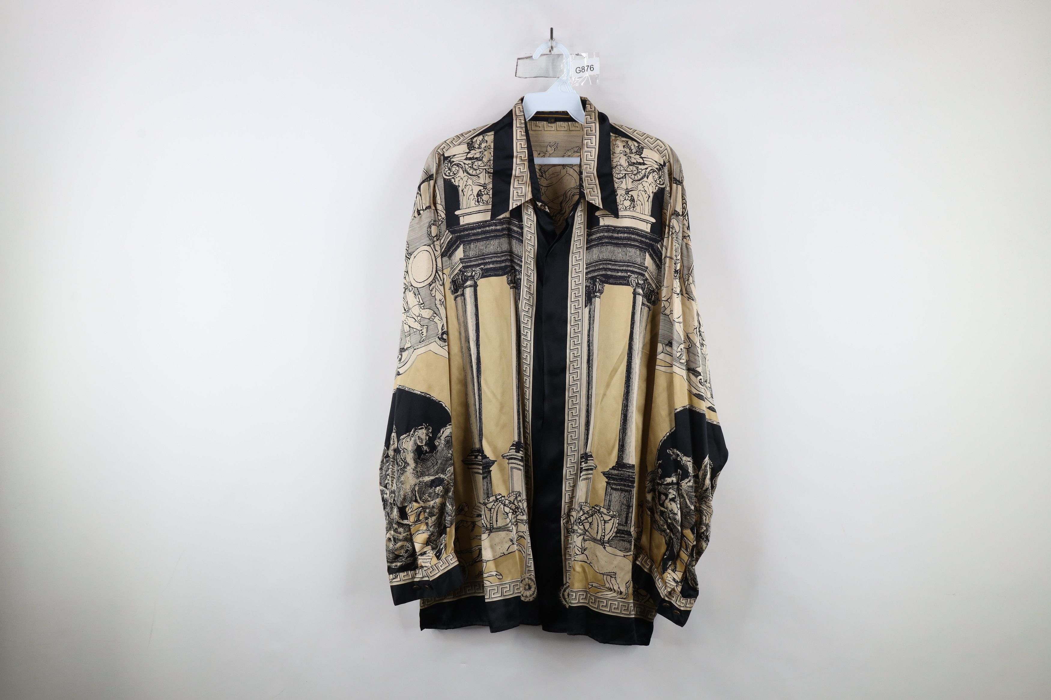 Vintage Vintage 90s Streetwear Roman All Over Print Button Shirt Size US L / EU 52-54 / 3 - 1 Thumbnail
