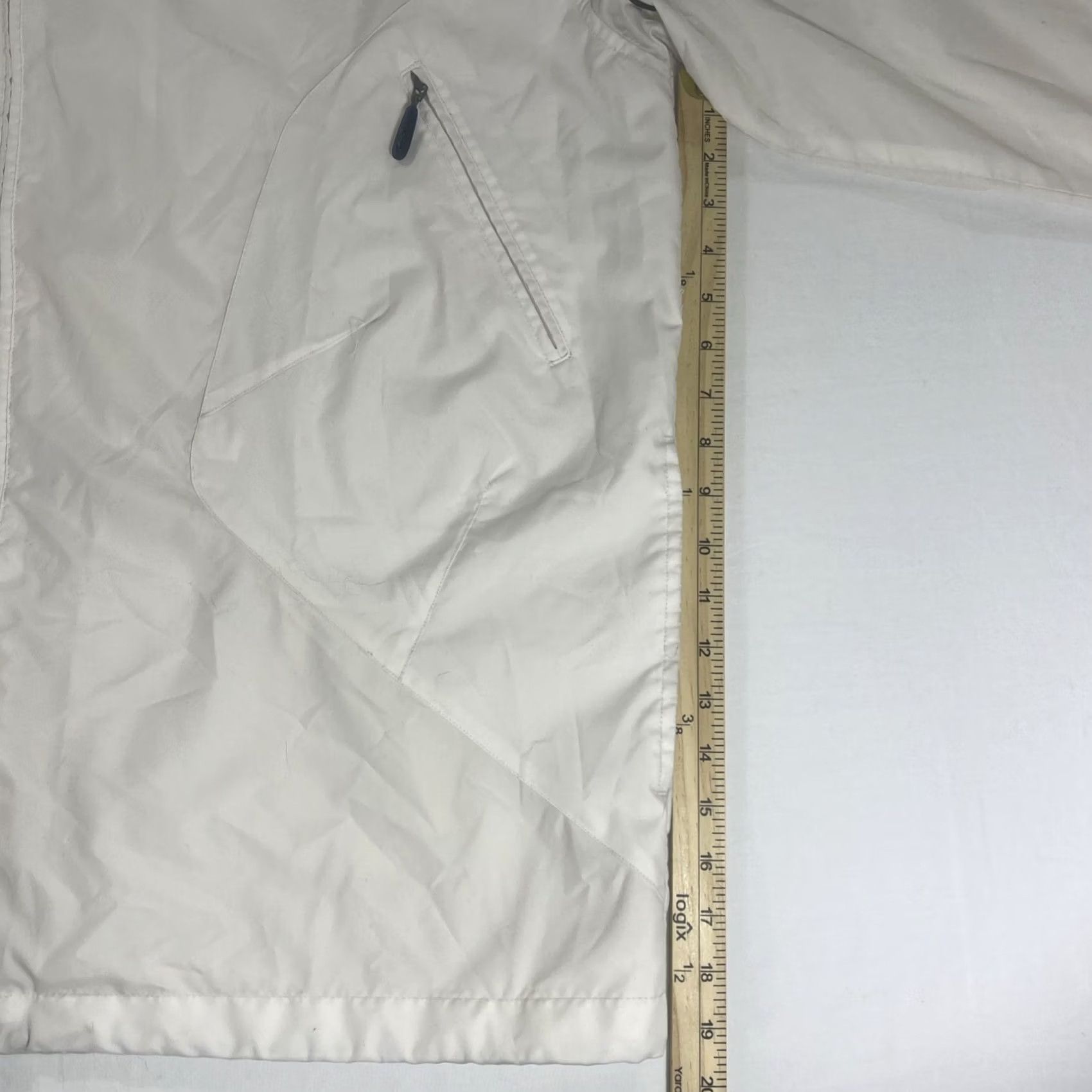 Nike VINTAGE Nike Windbreaker 6453 XL Hooded Jacket White Blue 90s 90s Mens Windbreaker Zip Full Zip Jacket Nike 6453 Size US XL / EU 56 / 4 - 6 Thumbnail