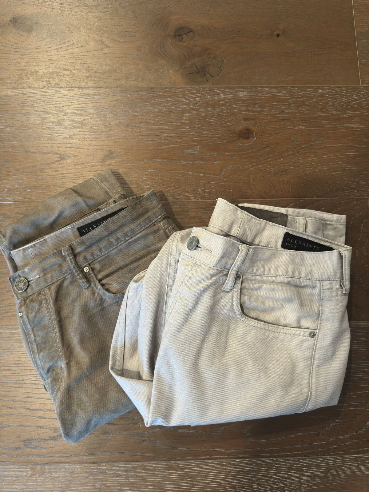 Allsaints 2 Allsaints Denim Pistol Jeans Pants Grey and Dark Green Size US 32 / EU 48 - 1 Thumbnail