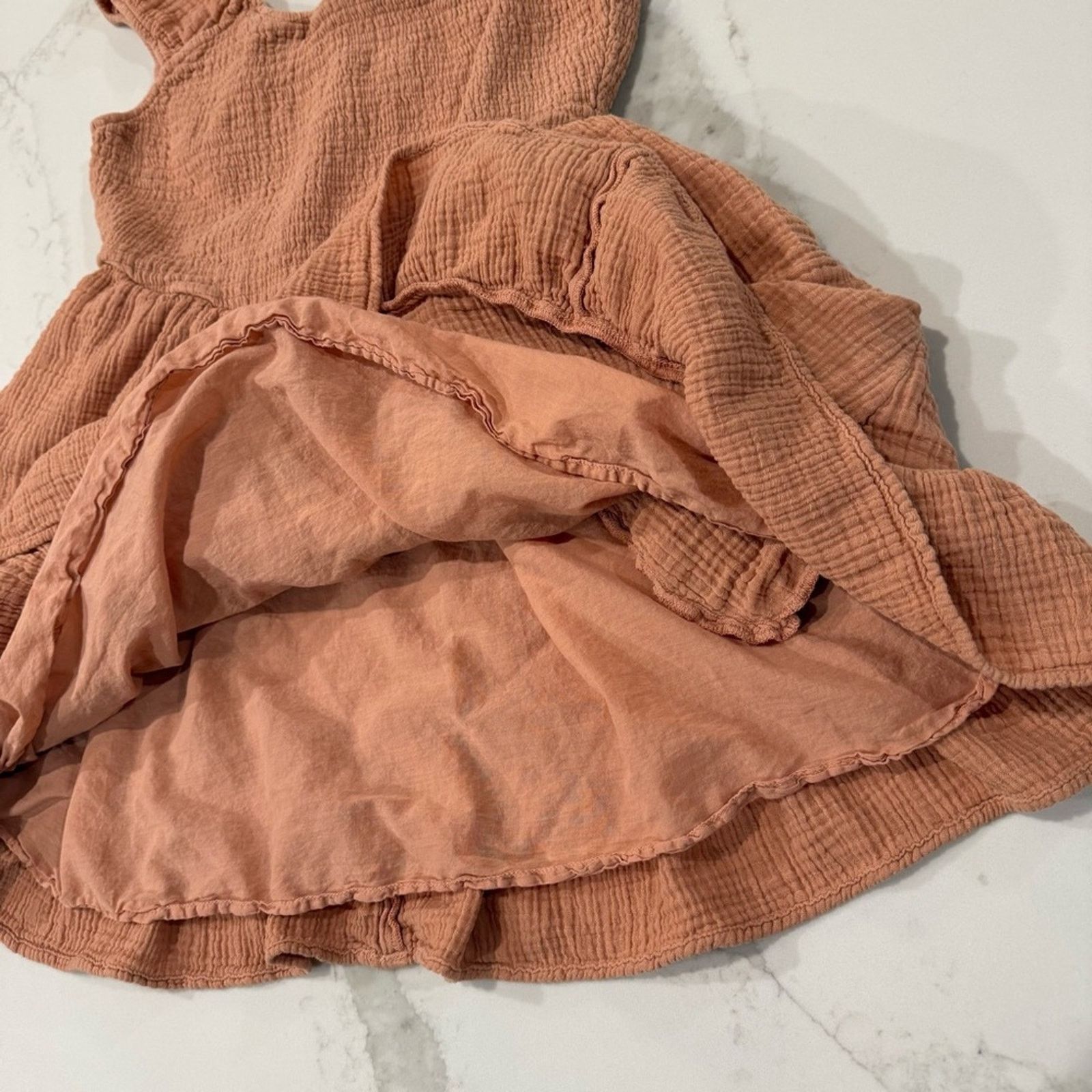 American Eagle Outfitters American Eagle Smocked Bodice Gauze Mini Dress Womens Medium Size M / US 6-8 / IT 42-44 - 4 Thumbnail