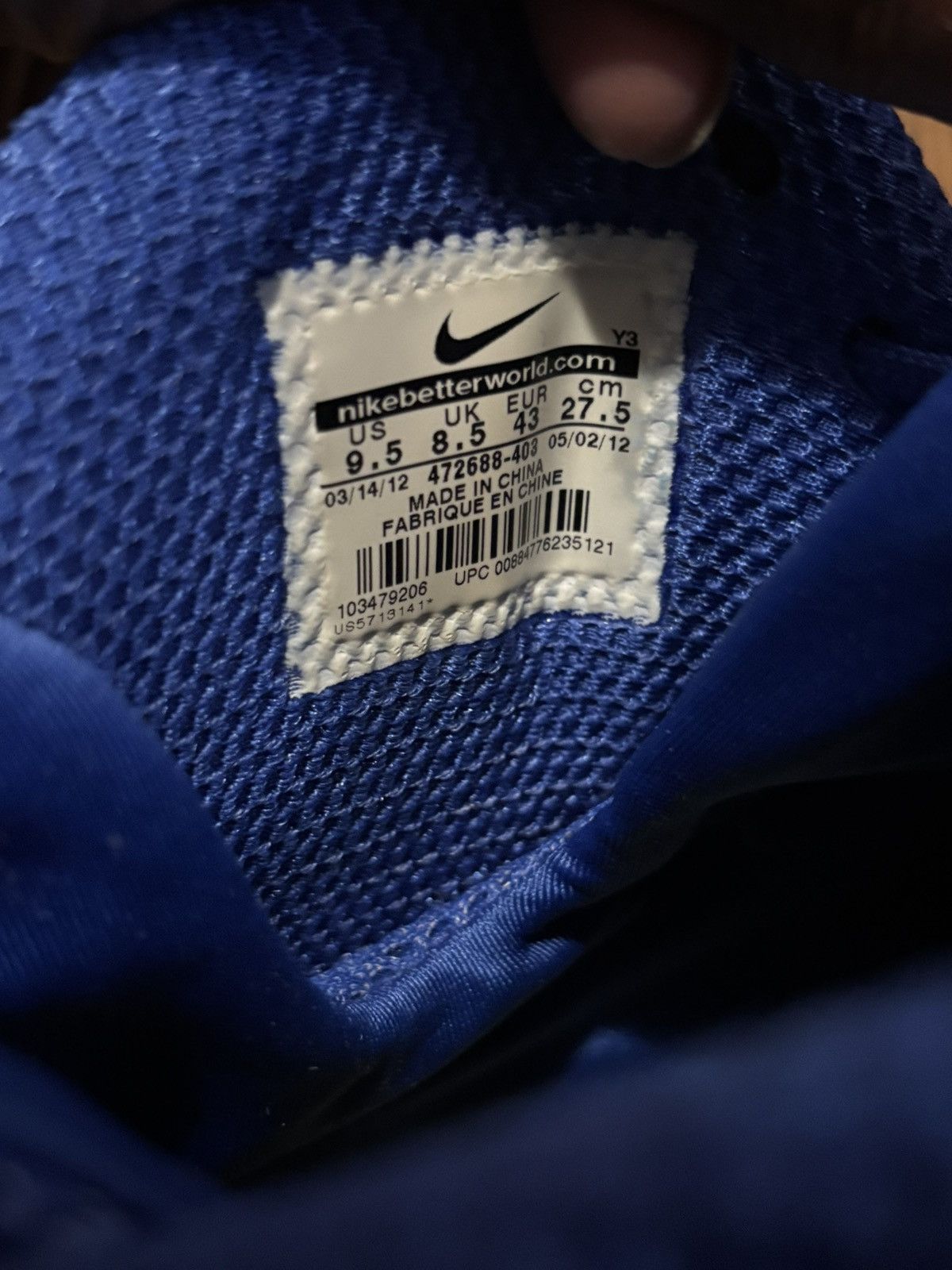 Nike NIKE Zoom Rookie “Memphis Blues” Size US 9.5 / EU 42-43 - 8 Thumbnail