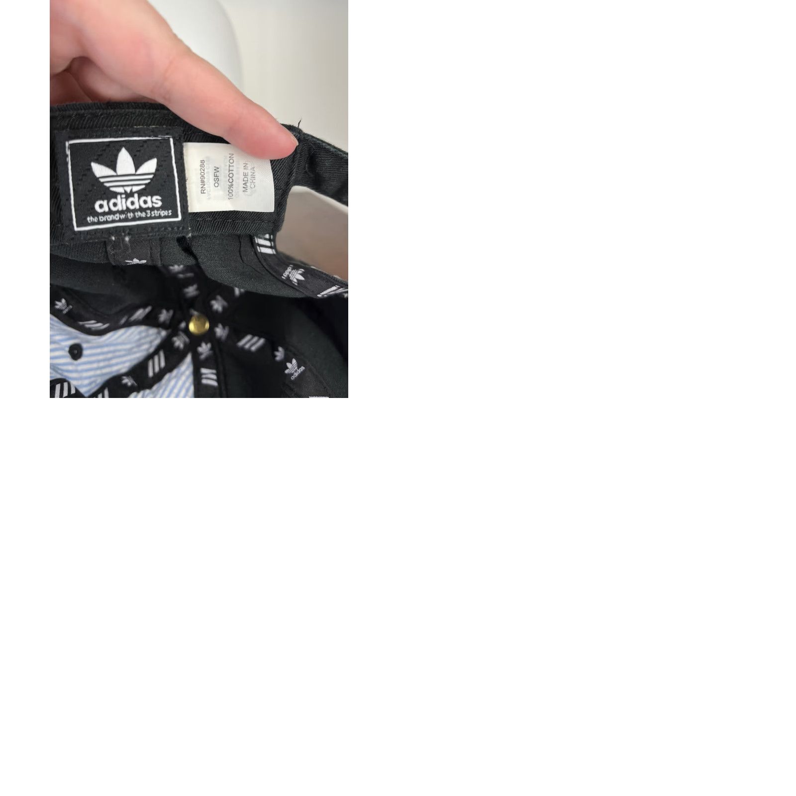 Adidas Adidas Hat Women One Size Black Twill 100% Cotton Trefoil Cap Size ONE SIZE - 9 Thumbnail