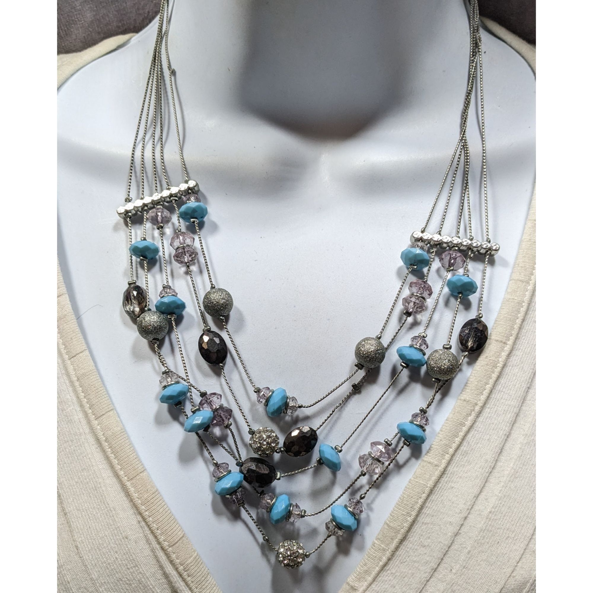 Other INC International Concepts Glam Blue And Silver Tone Layered Size ONE SIZE - 4 Thumbnail