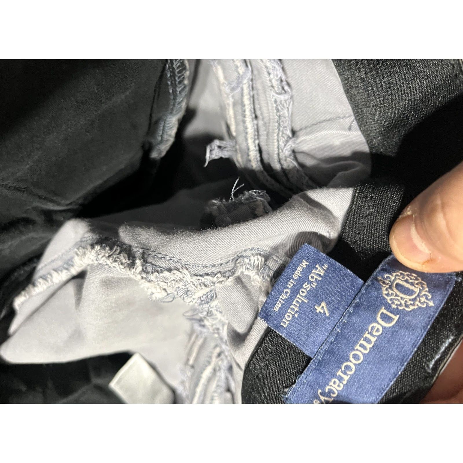 Vintage Democracy Ab Technology Mid Rise Skinny Stretch Jeans Hemmed Gray 4 Women Denim Cotton Polyester Spandex Viscose 5-Pocket Inseam 25" Dark Denim Jeans Size 27" / US 4 / IT 40 - 5 Thumbnail