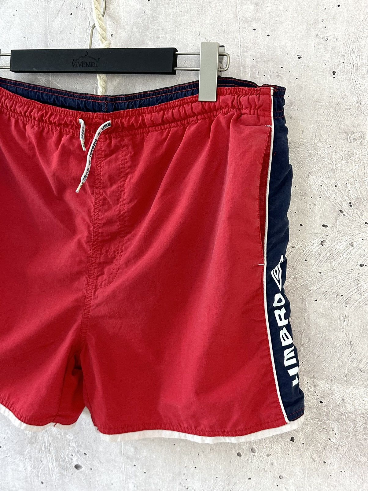 Umbro × Vintage Vintage Umbro Nylon Red Shorts Size US 32 / EU 48 - 3 Thumbnail