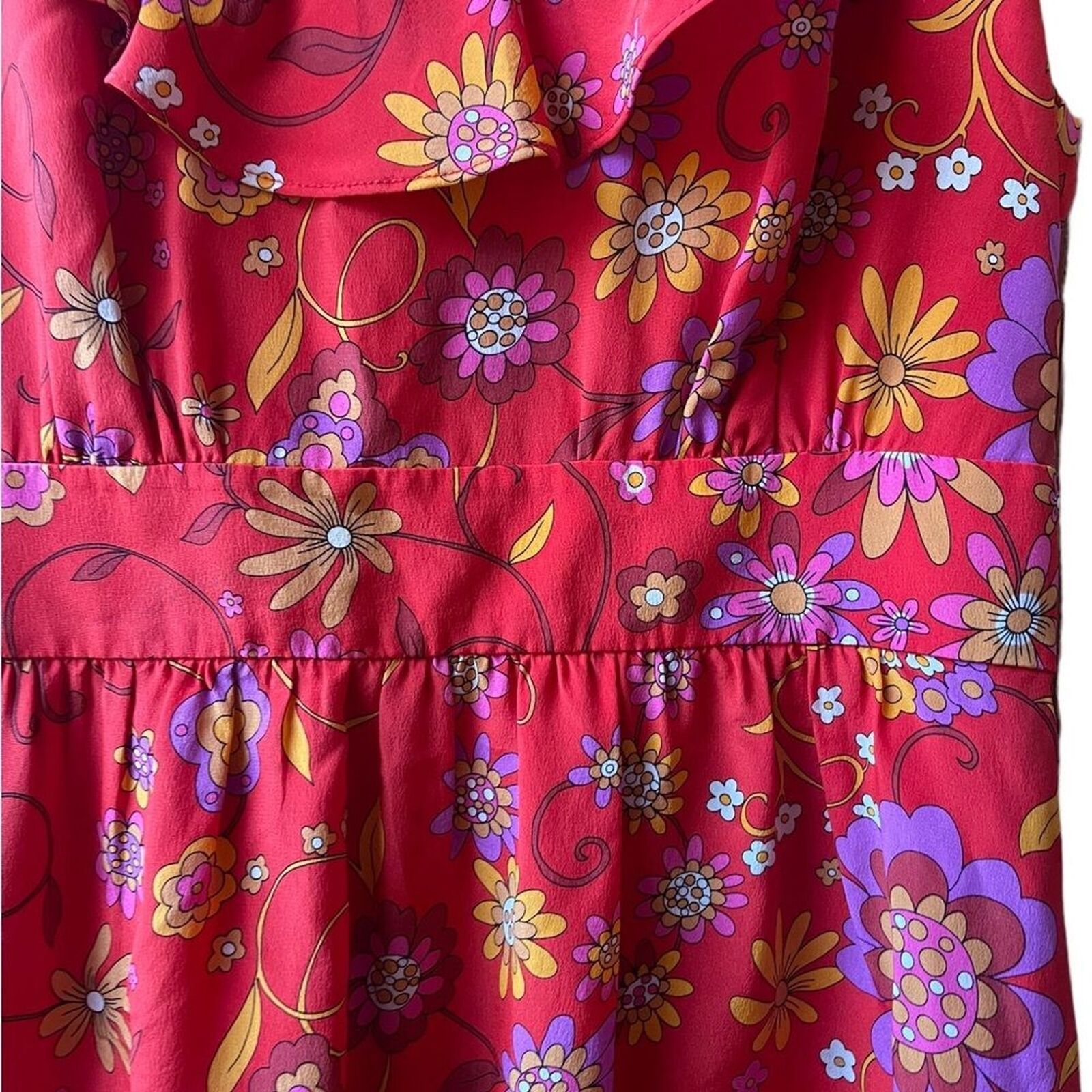 Tibi Tibi New York Floral Silk Ruffle Floral Mini Dress Sz:4 Size S / US 4 / IT 40 - 4 Thumbnail