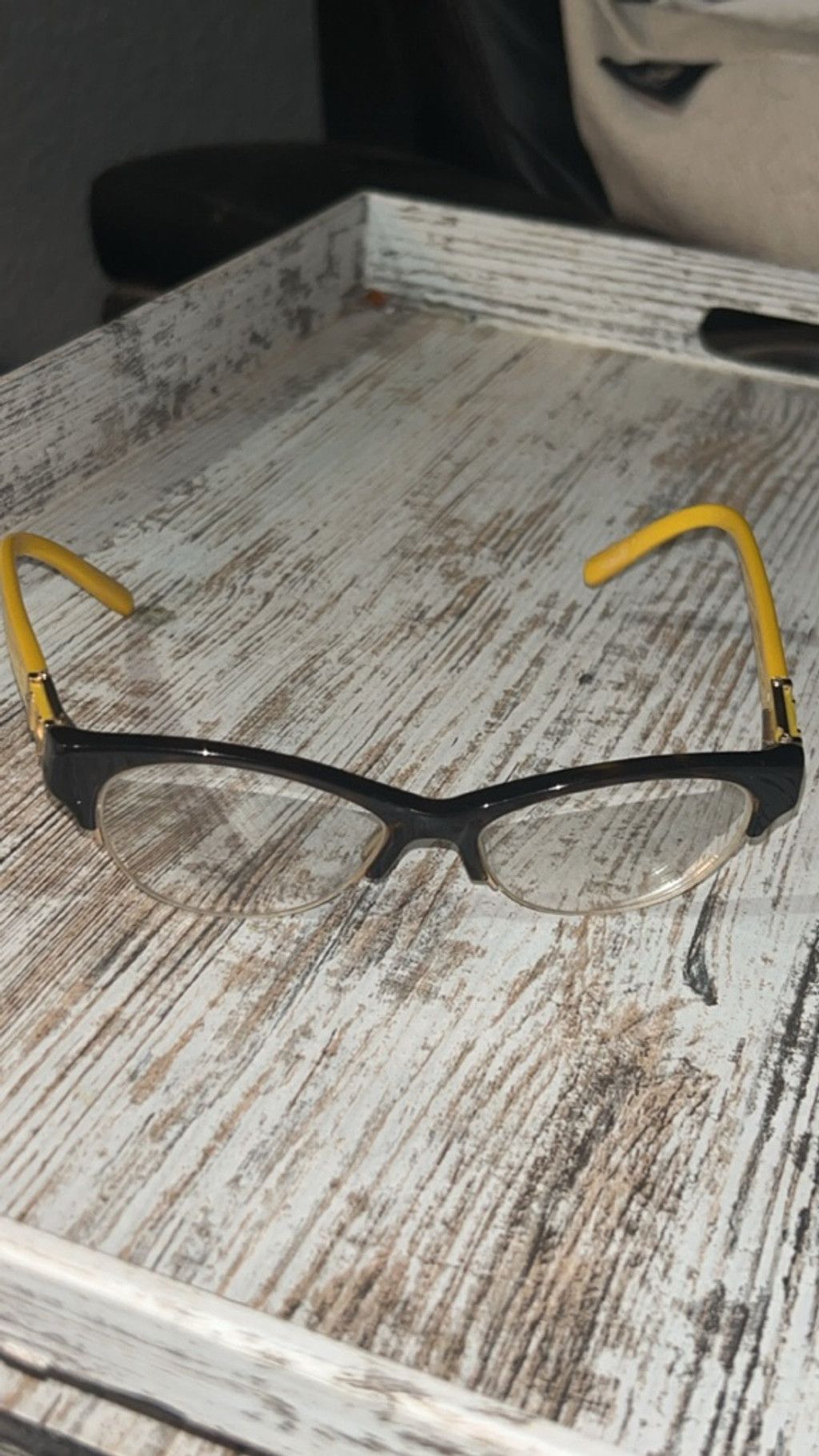 Tory Burch Women's Tory Burch Black & Yellow Glasses One Size Size ONE SIZE - 1 Thumbnail