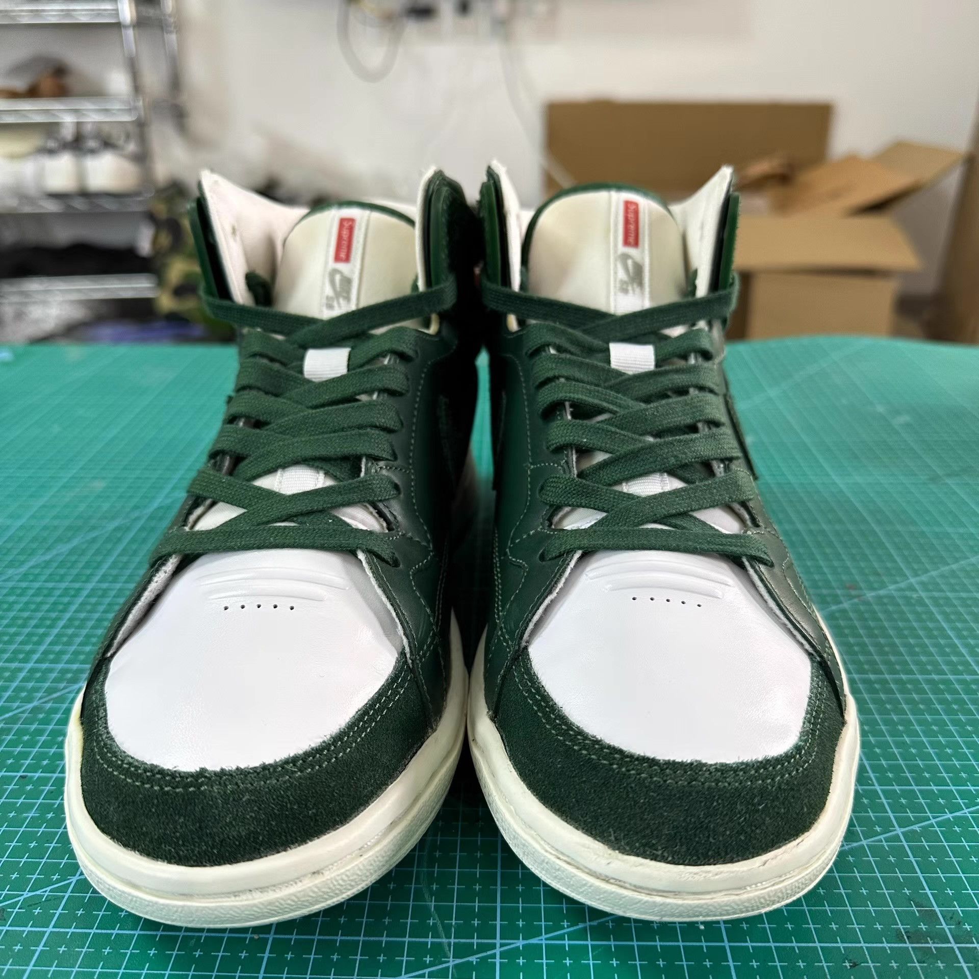 Nike Supreme x Nike Zoom Air 94 Sneakers, White & Green Ｑ20 Size US 8 / EU 41 - 6 Thumbnail