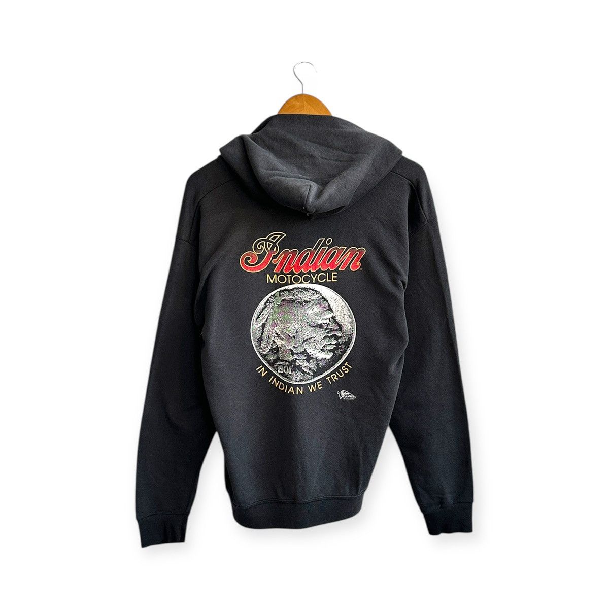 Indian Motorcycle vintage 90s INDIAN MOTOCYCLE big logo hoodie sweater Size US M / EU 48-50 / 2 - 1 Thumbnail