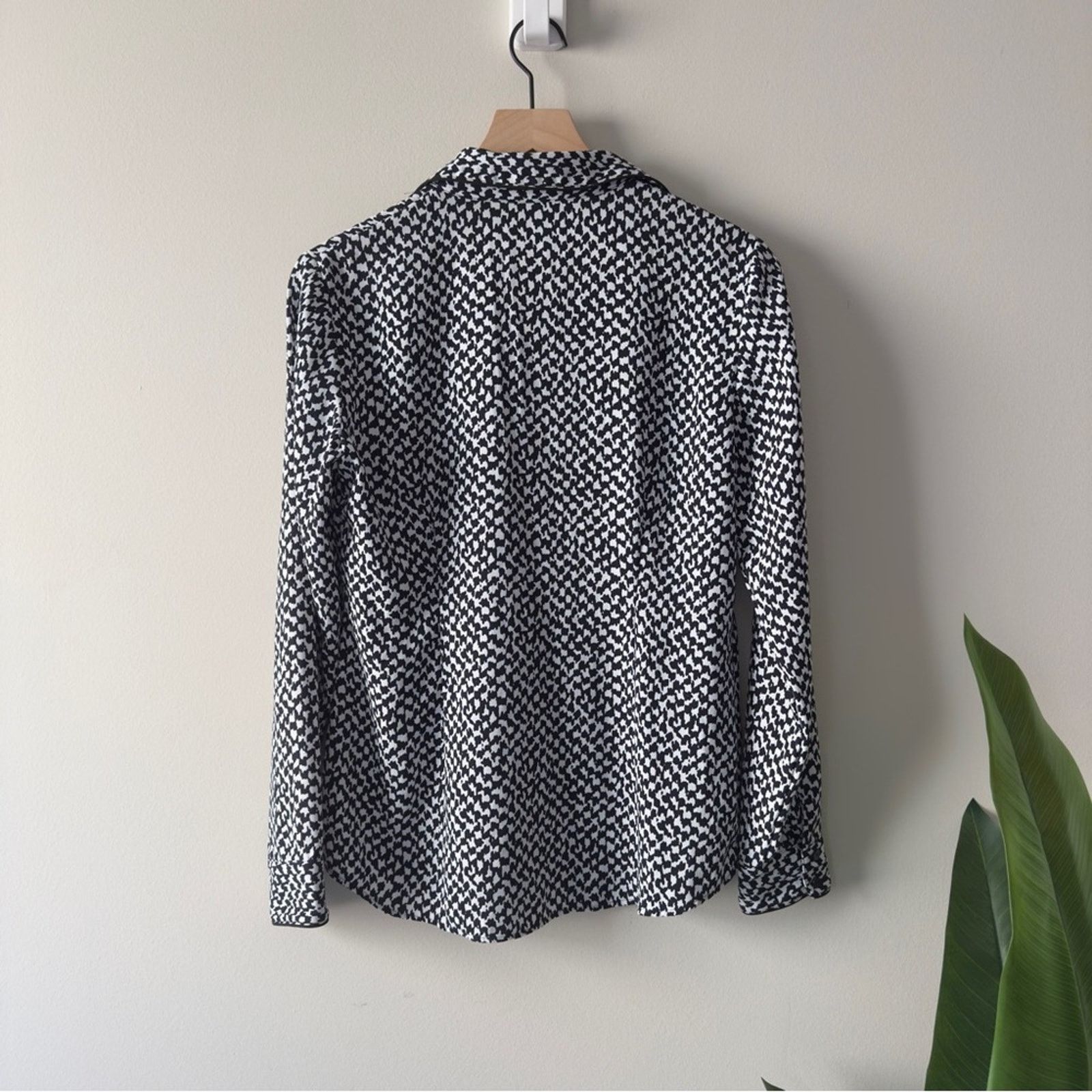 Theory Theory Long Sleeve Button Down Stylish Black and White Top M Size M / US 6-8 / IT 42-44 - 4 Thumbnail
