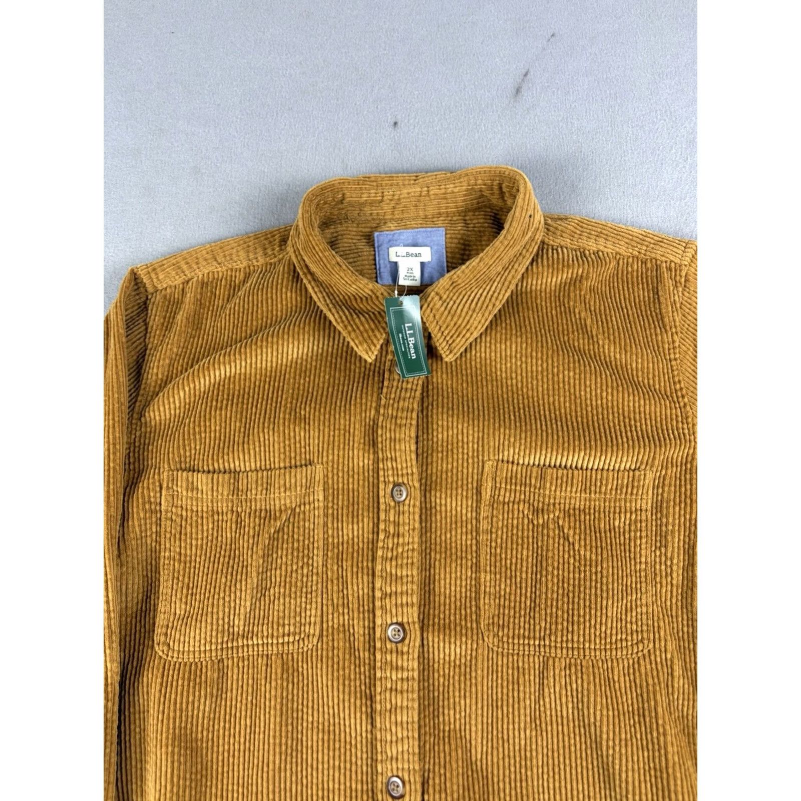 Vintage LL Bean Shirt Shacket Women’s 2X Plus Brown Comfort Corduroy Button Up Size XXL / US 16-18 / IT 52-54 - 2 Thumbnail