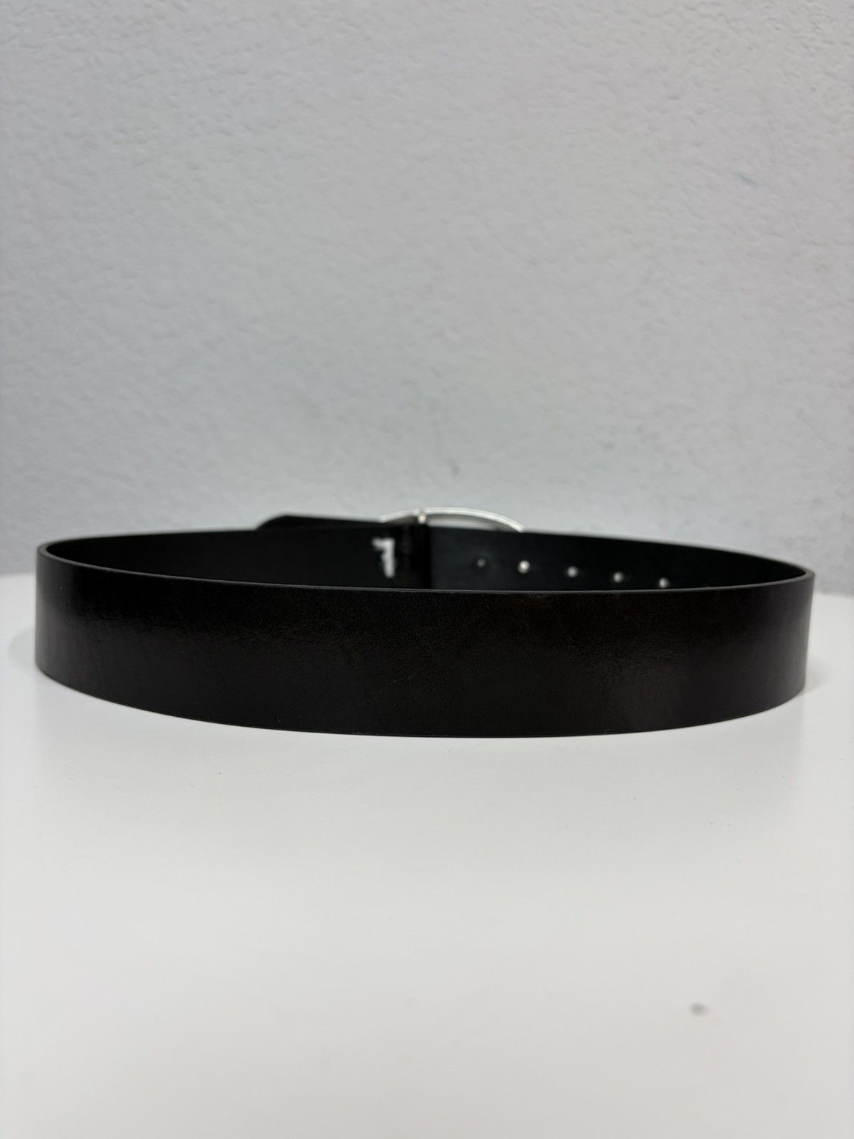 Diesel Vintage y2k Diesel Oval Logo Leather Belt Statement Buckl Size ONE SIZE - 10 Thumbnail