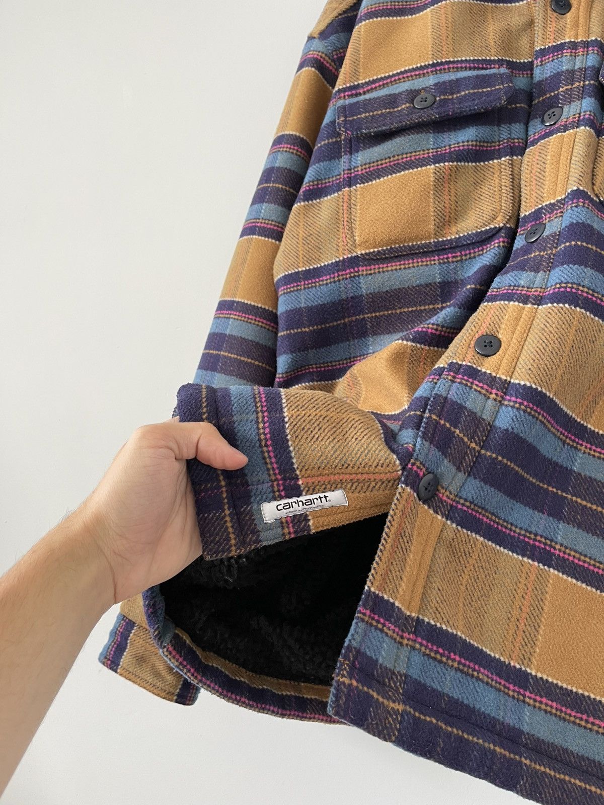 Carhartt Wip Carhartt WIP Flannel Sherpa Lined Daron Shirt Jacket Size US M / EU 48-50 / 2 - 9 Thumbnail