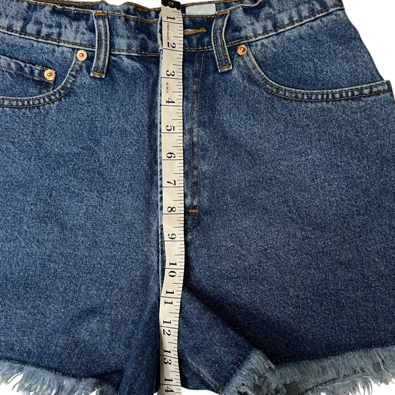 Jordache Vintage 90s Woman’s Jordache Denim Shorts 11/12 Cutoff Hem Size 34" / US 12 / IT 48 - 10 Thumbnail