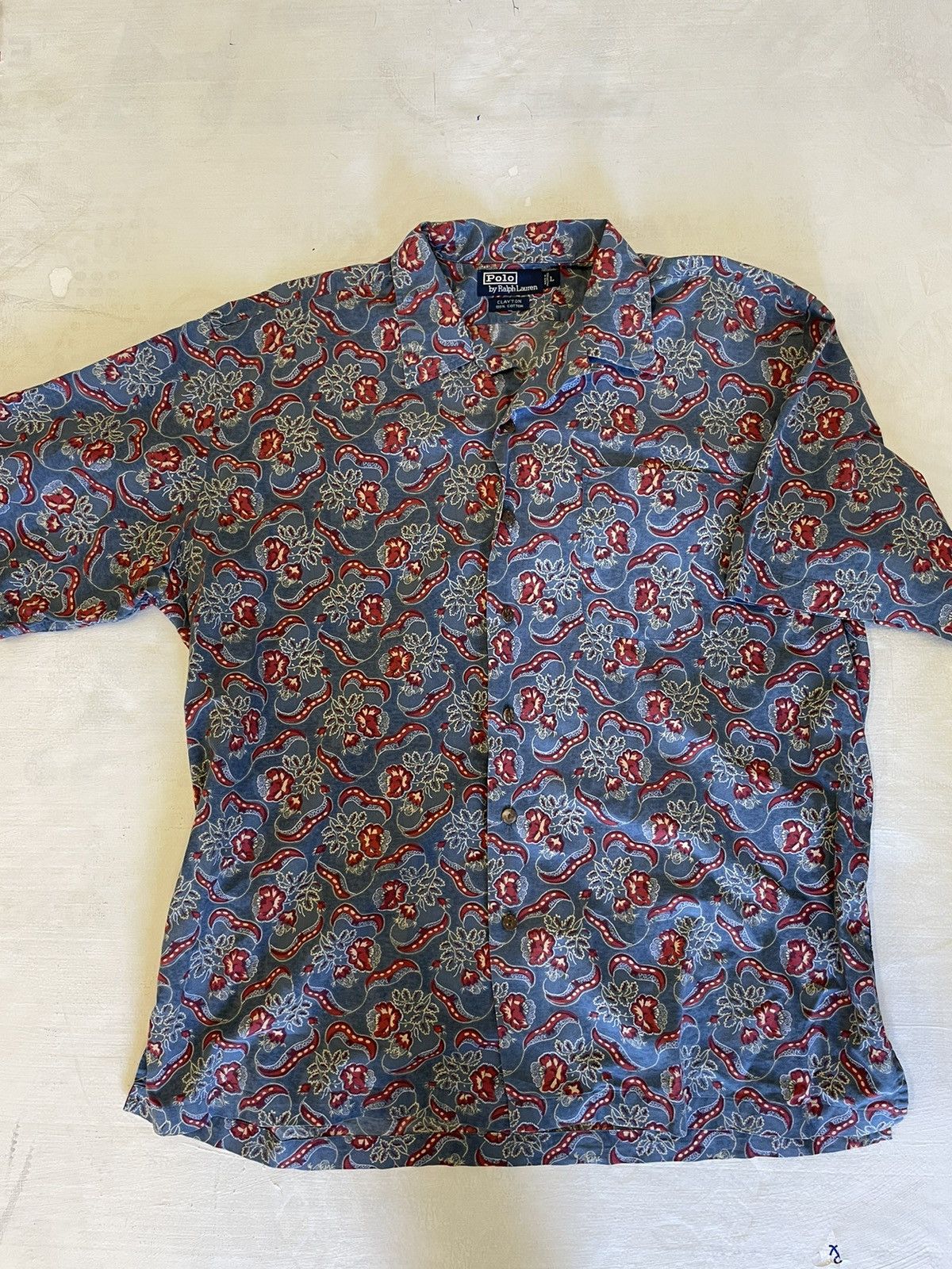 Polo Ralph Lauren × Vintage Vintage Clayton Floral Camp Shirt Size US L / EU 52-54 / 3 - 2 Thumbnail