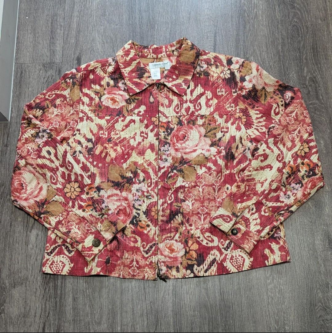 Coldwater Creek True Vintage Coldwater Creek Tapestry Floral Jacket Size M / US 6-8 / IT 42-44 - 2 Thumbnail