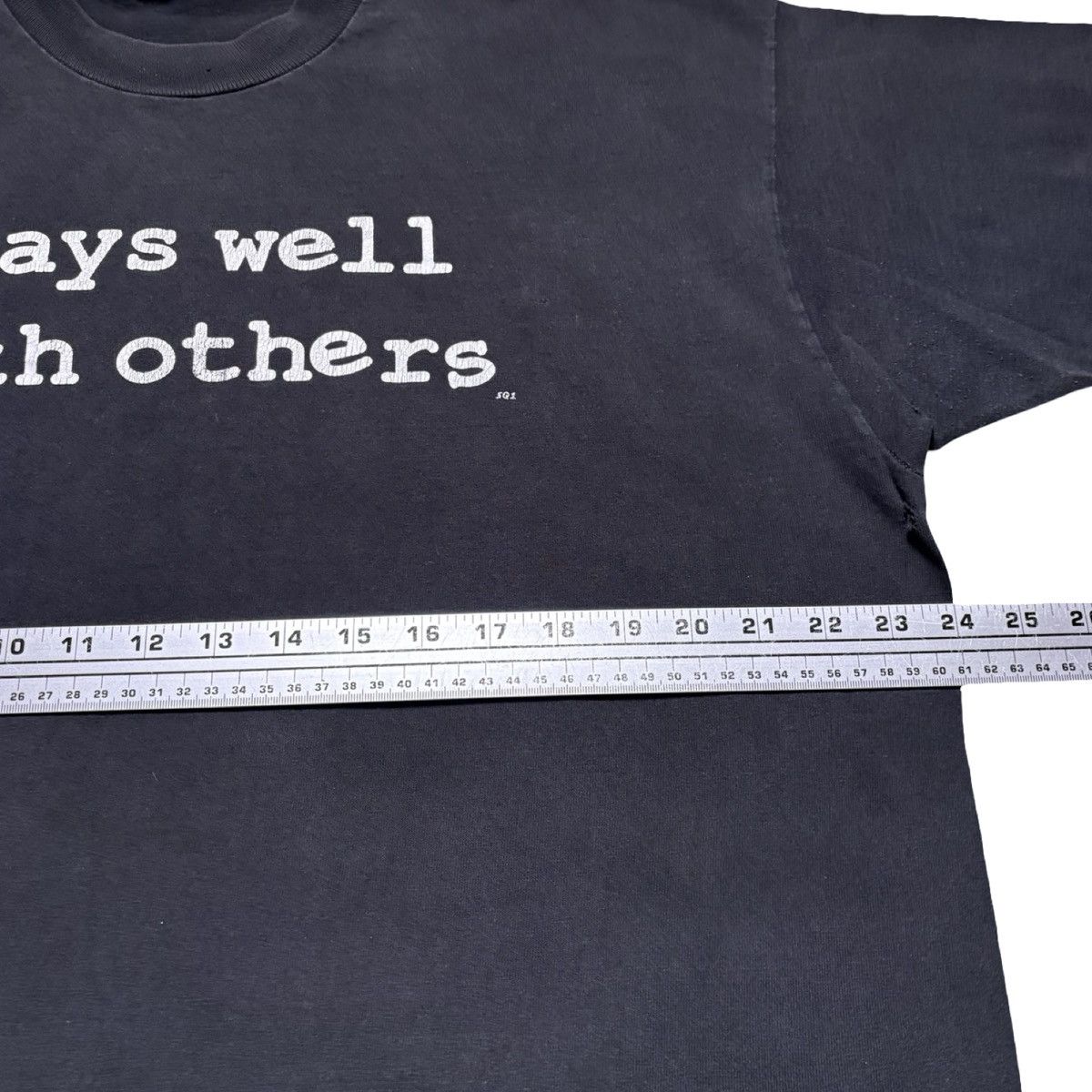Other Vintage Y2K Faded Black Plays Well With Others T Shirt Size US XL / EU 56 / 4 - 4 Thumbnail