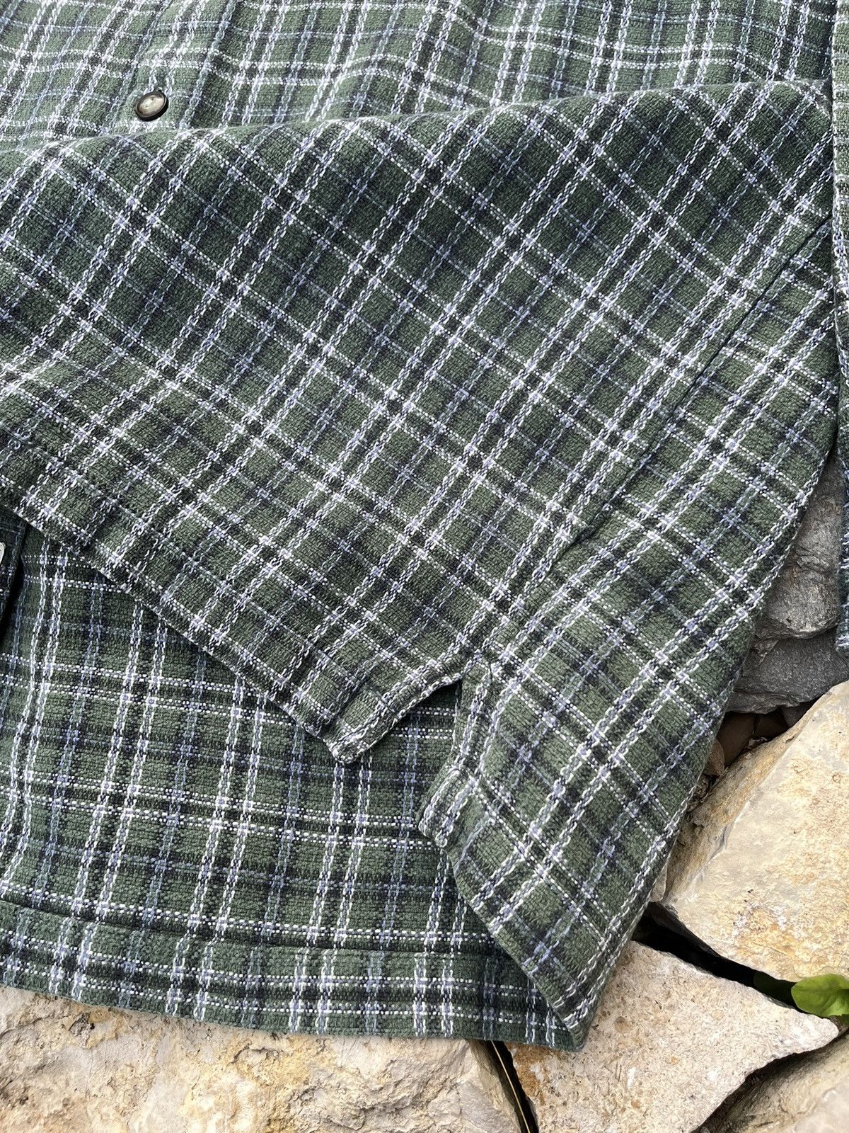 Levi's × Levi's Vintage Clothing × Vintage Vintage 90s Levi’s flannel plaid shirt knit checkered pocket Size US L / EU 52-54 / 3 - 18 Thumbnail