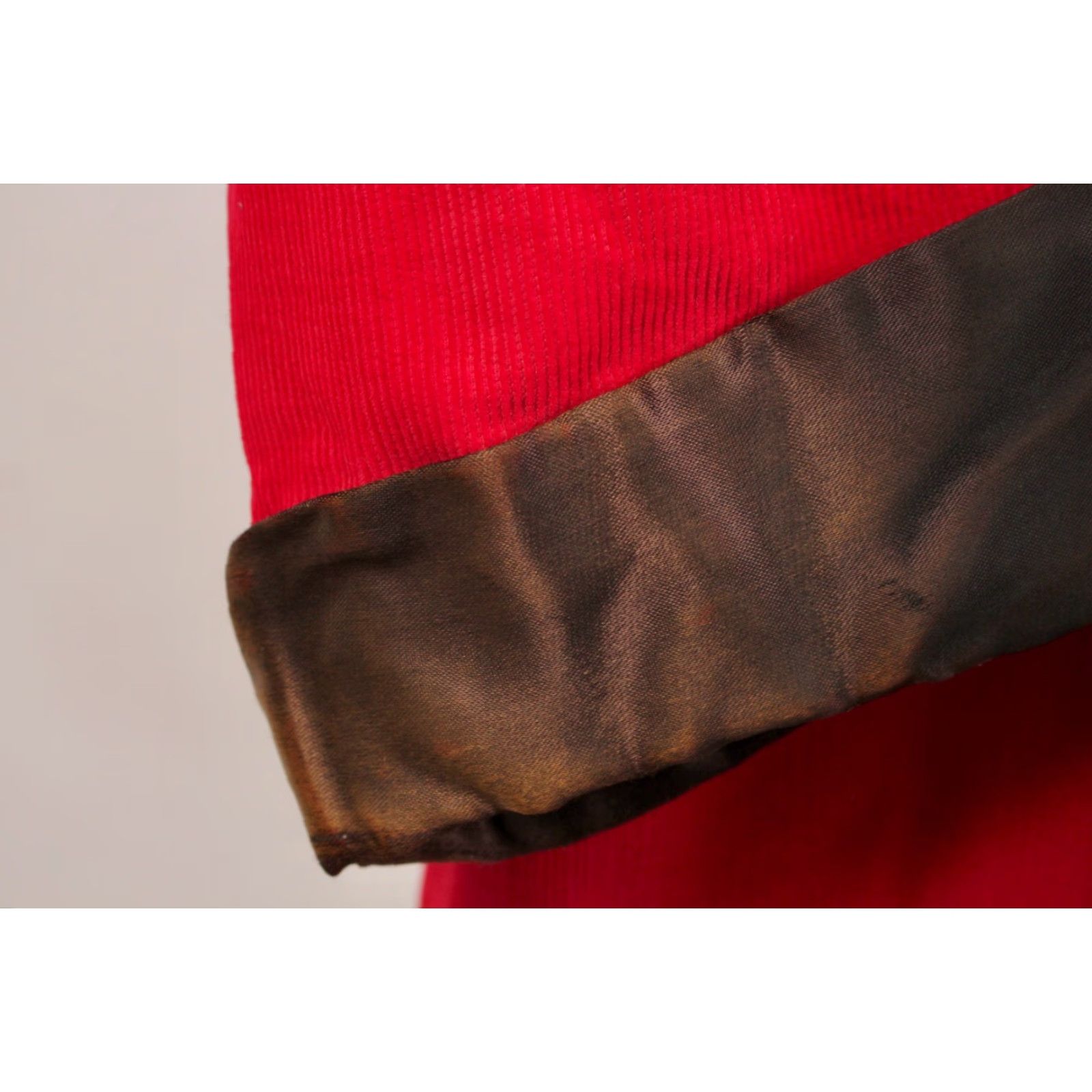 Vintage VTG 50s Smoking Jacket Robe / Jacket VTG Red Corduroy L-XL 1950s Mens Size US M / EU 48-50 / 2 - 6 Thumbnail