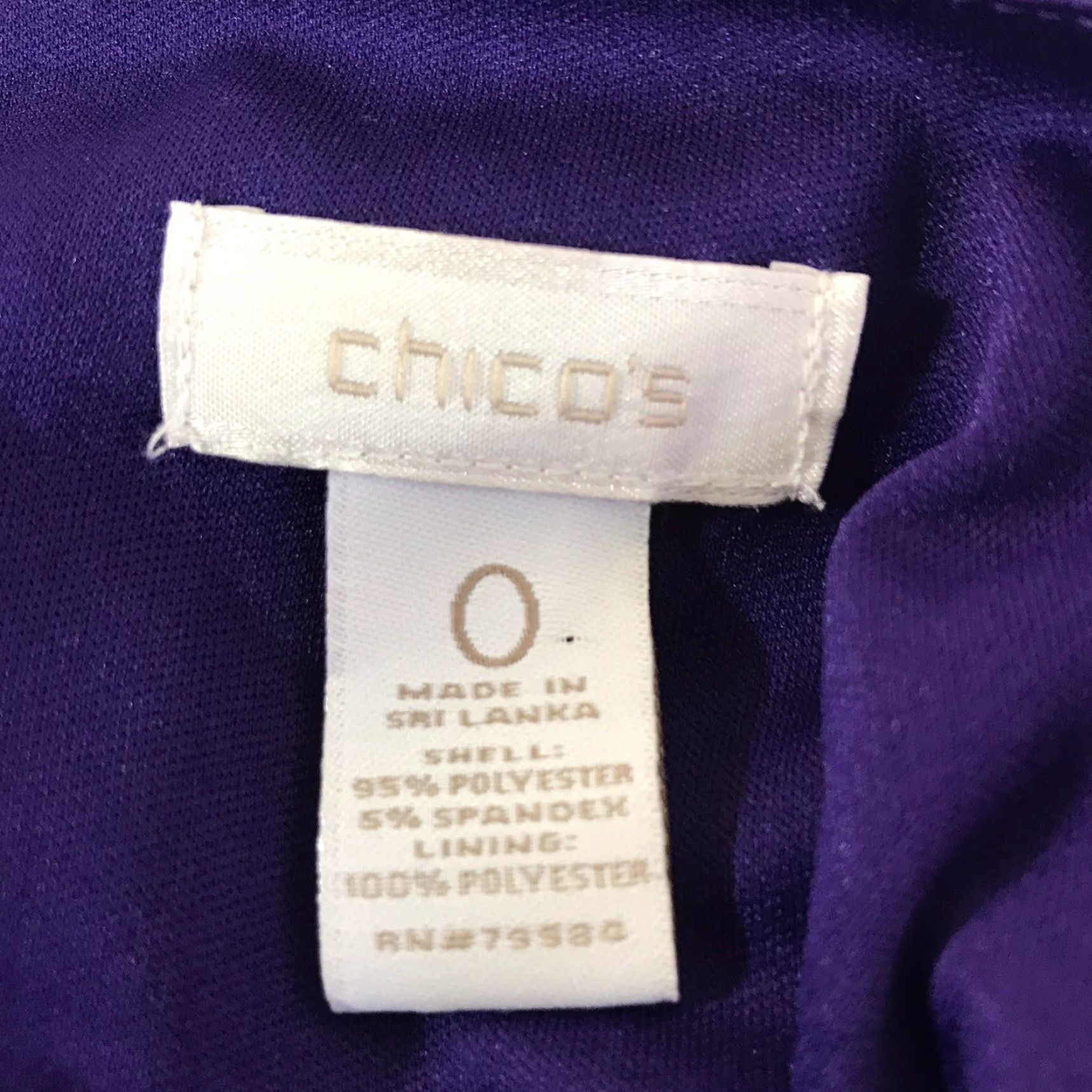 Vintage Chico's Women's Purple X-Soft Belted Midi Dress Size S Spring Summer Casual Workwear Size S / US 4 / IT 40 - 3 Thumbnail