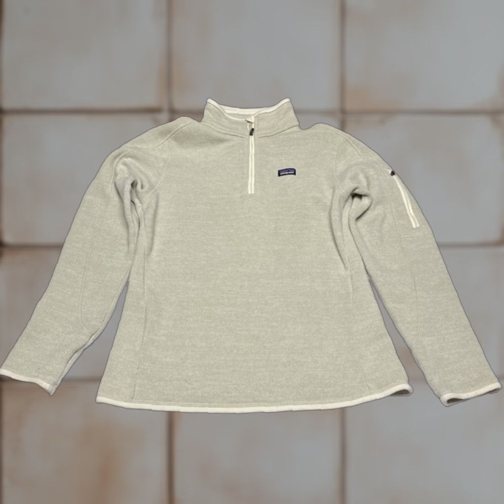 Patagonia Patagonia Pullover 1/4 Zip Womens L Cream Long Sleeve Sweatshirt Better Sweater 1/4 Zip Womens L Cream Long Sleeve Size L / US 10 / IT 46 - 1 Thumbnail