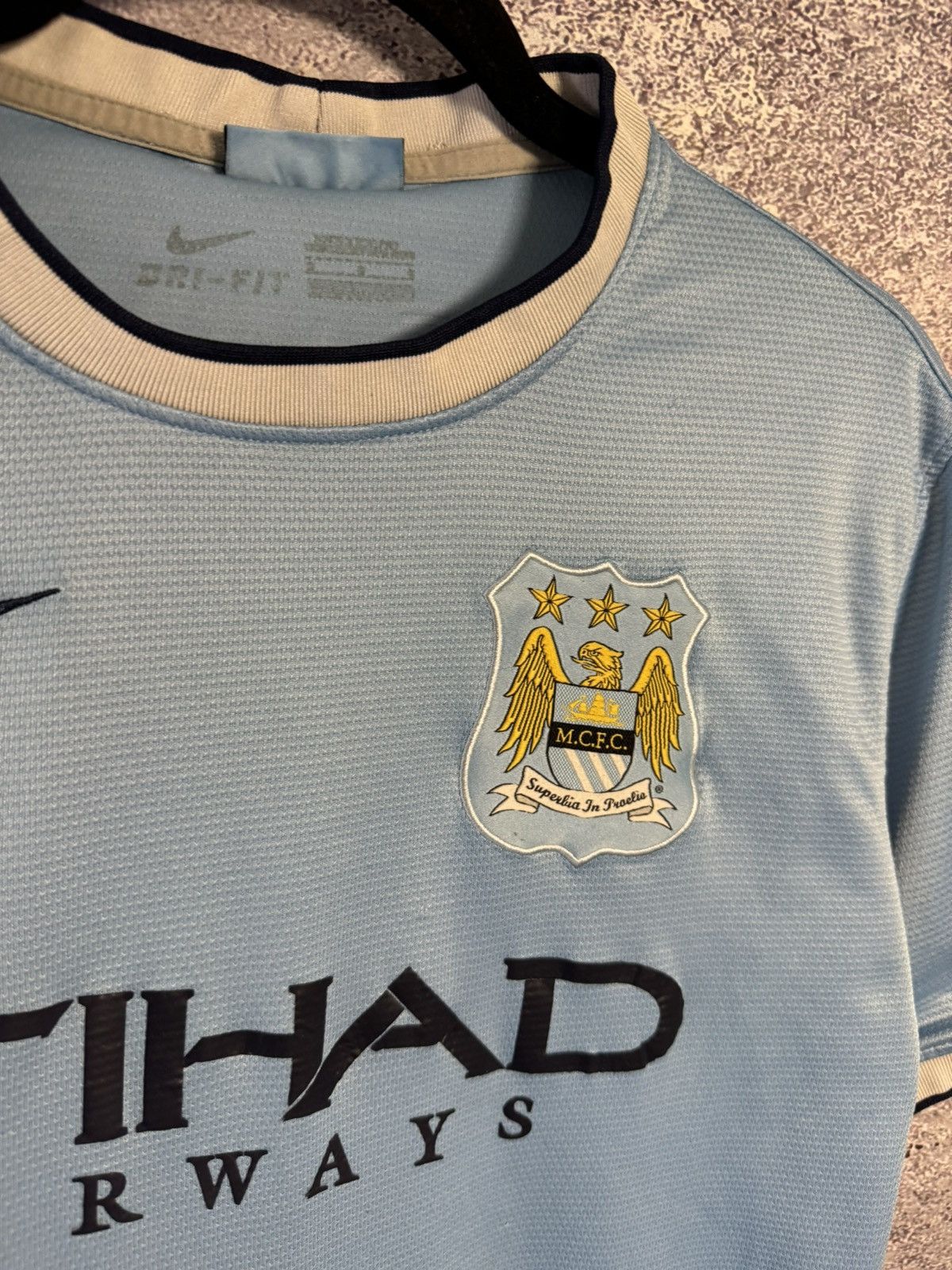 Nike × Vintage KUN AGUERO Vintage Manchester City 2013/14 Nike Jersey Size US S / EU 44-46 / 1 - 13 Thumbnail