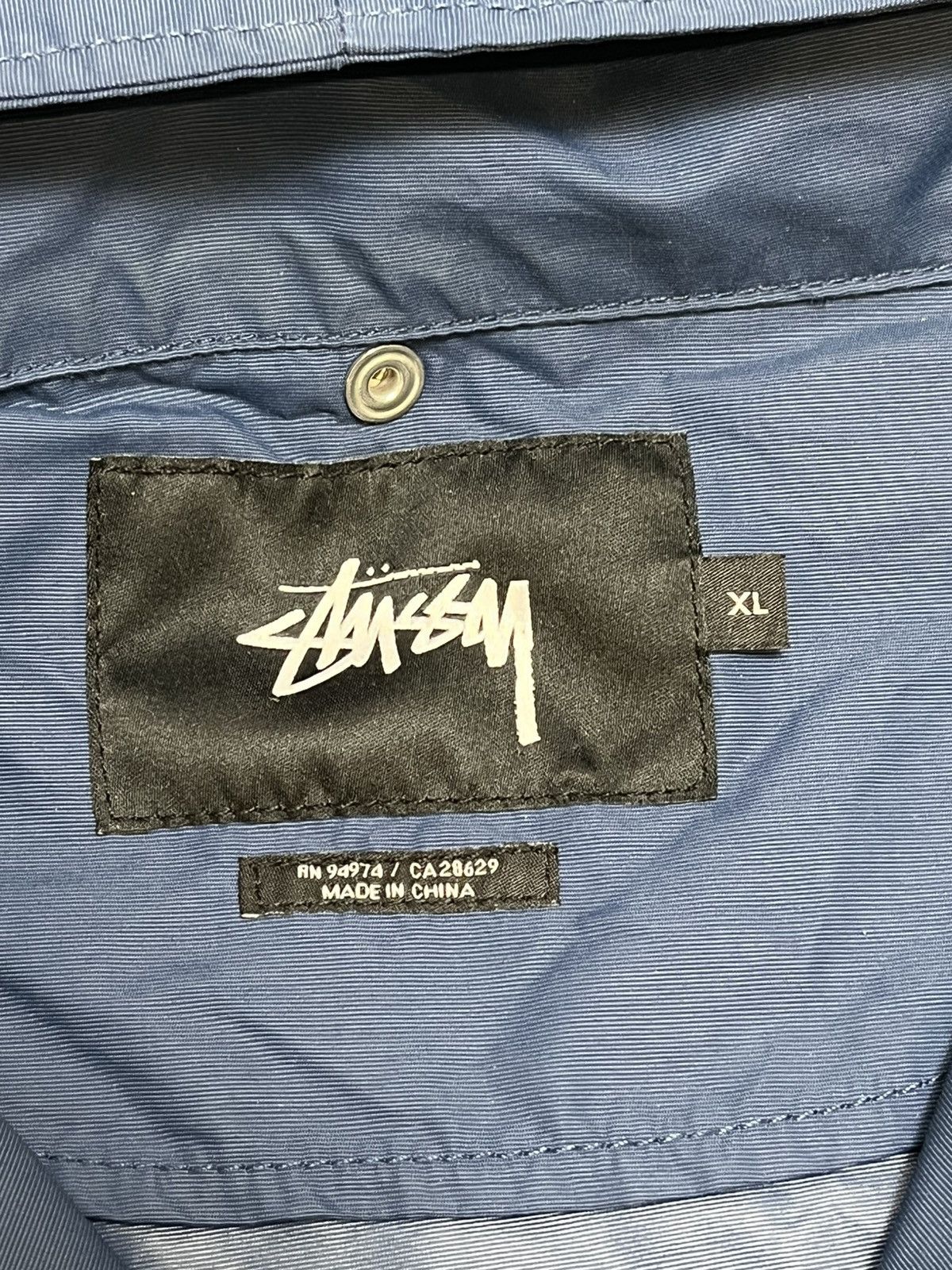 Stussy Stussy Navy Nylon Full-Zip Jacket XL w/ Detachable Hood Size US XL / EU 56 / 4 - 12 Thumbnail