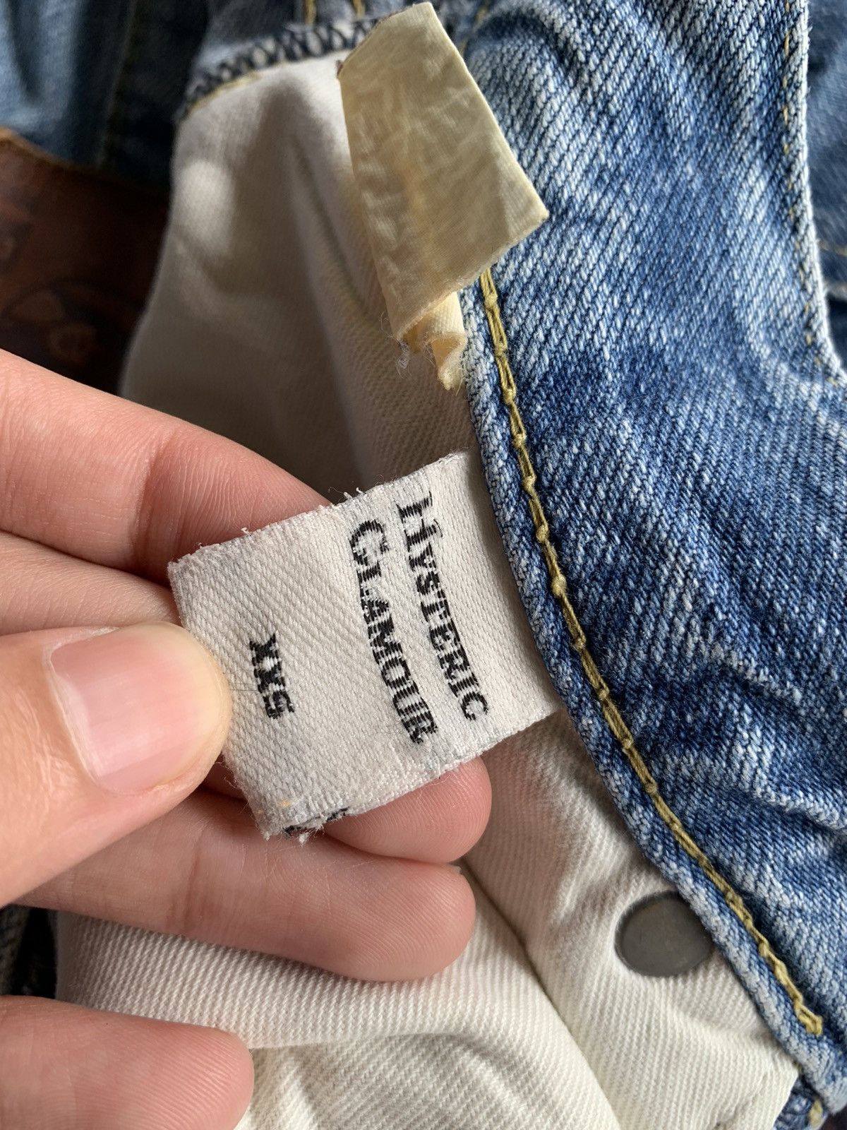 Hysteric Glamour × Japanese Brand HYSTERIC GLAMOUR REWORK LOW RISE SELVEDGE DISTRESSED DENIM🎌 Size US 27 - 18 Thumbnail