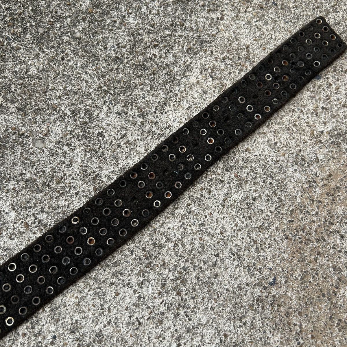 Genuine Leather Vintage studded leather belt Black (Kapital Style) Size ONE SIZE - 13 Thumbnail