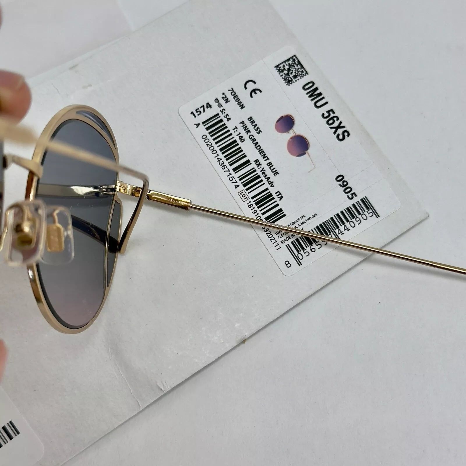 Miu Miu MIU MIU CORE MU56XS Gold Pink Blue Round Metal Fashion 56X Size ONE SIZE - 4 Thumbnail