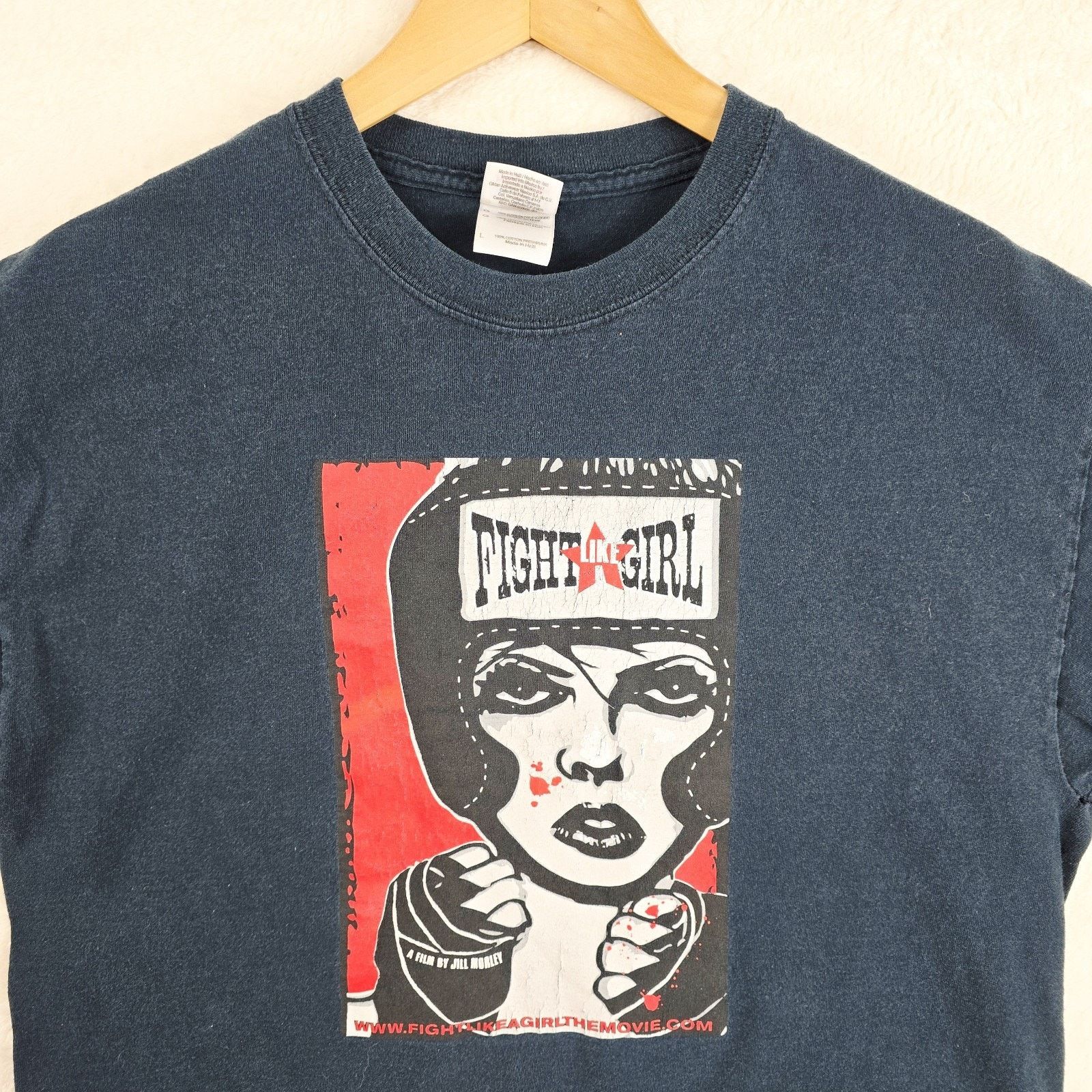 Gildan Fight Like A Girl Shirt Mens Large Black Womens Boxing Movie Size US L / EU 52-54 / 3 - 3 Thumbnail