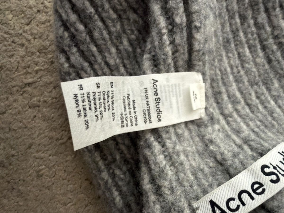 Acne Studios Acne Studios Wool and Cashmere thick cuffed beanie grey Size ONE SIZE - 3 Thumbnail